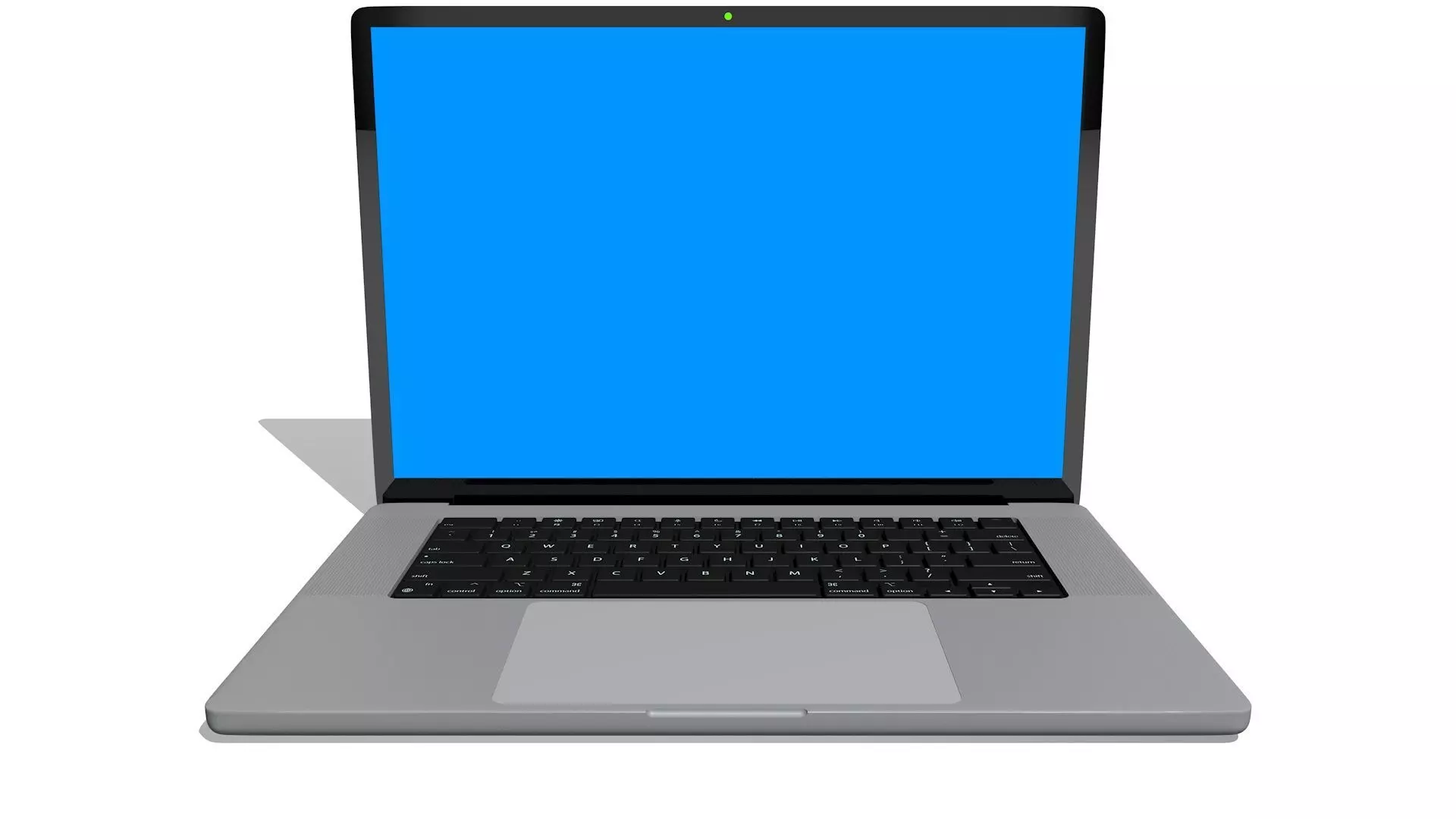 Aluminium laptop 3D model_0