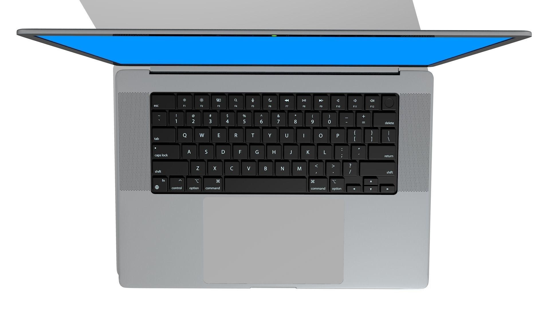 Aluminium laptop 3D model_3