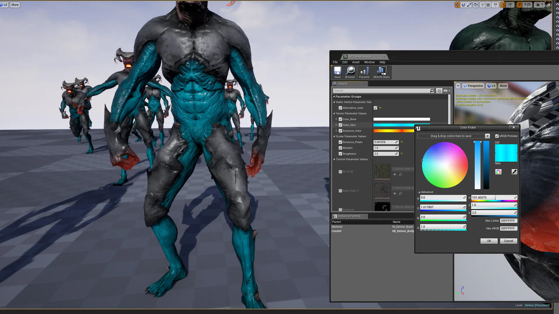 Demon  Low-poly 3D model_13