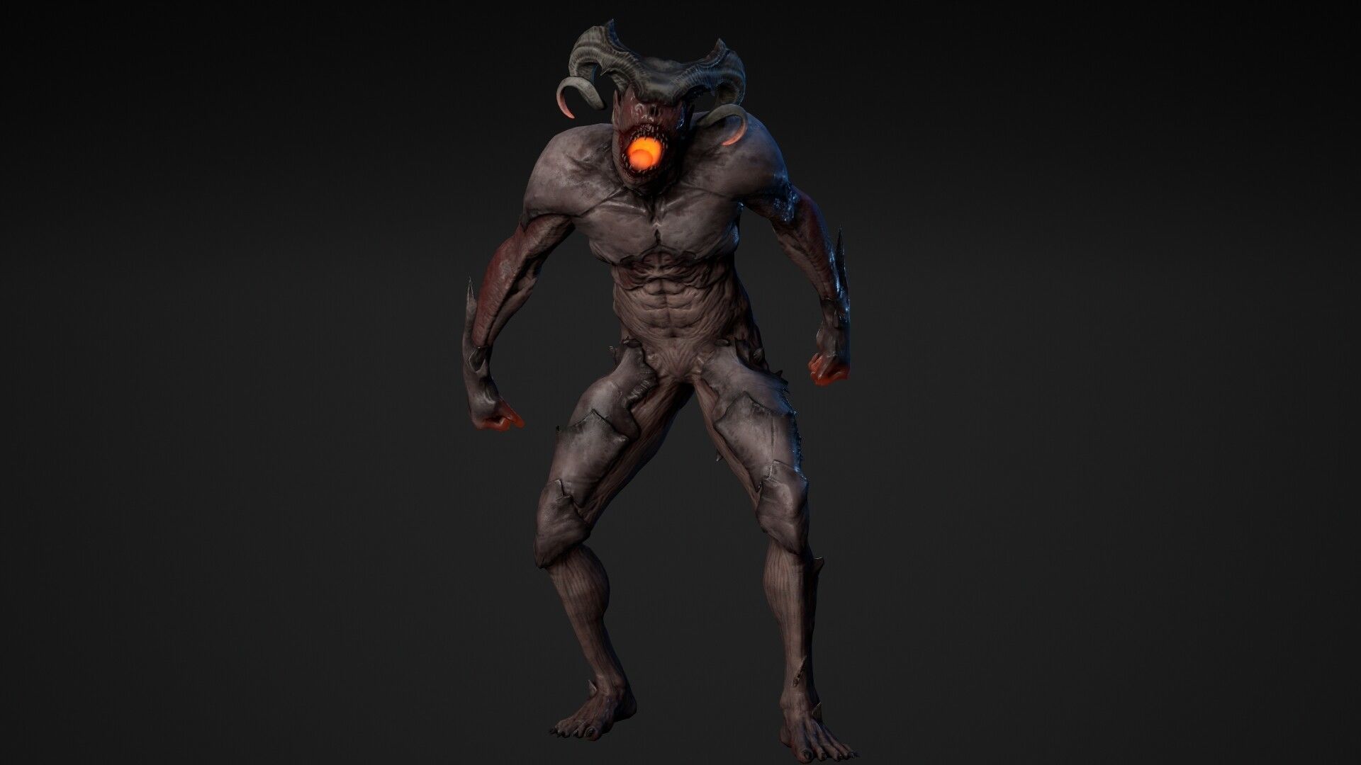 Demon  Low-poly 3D model_11