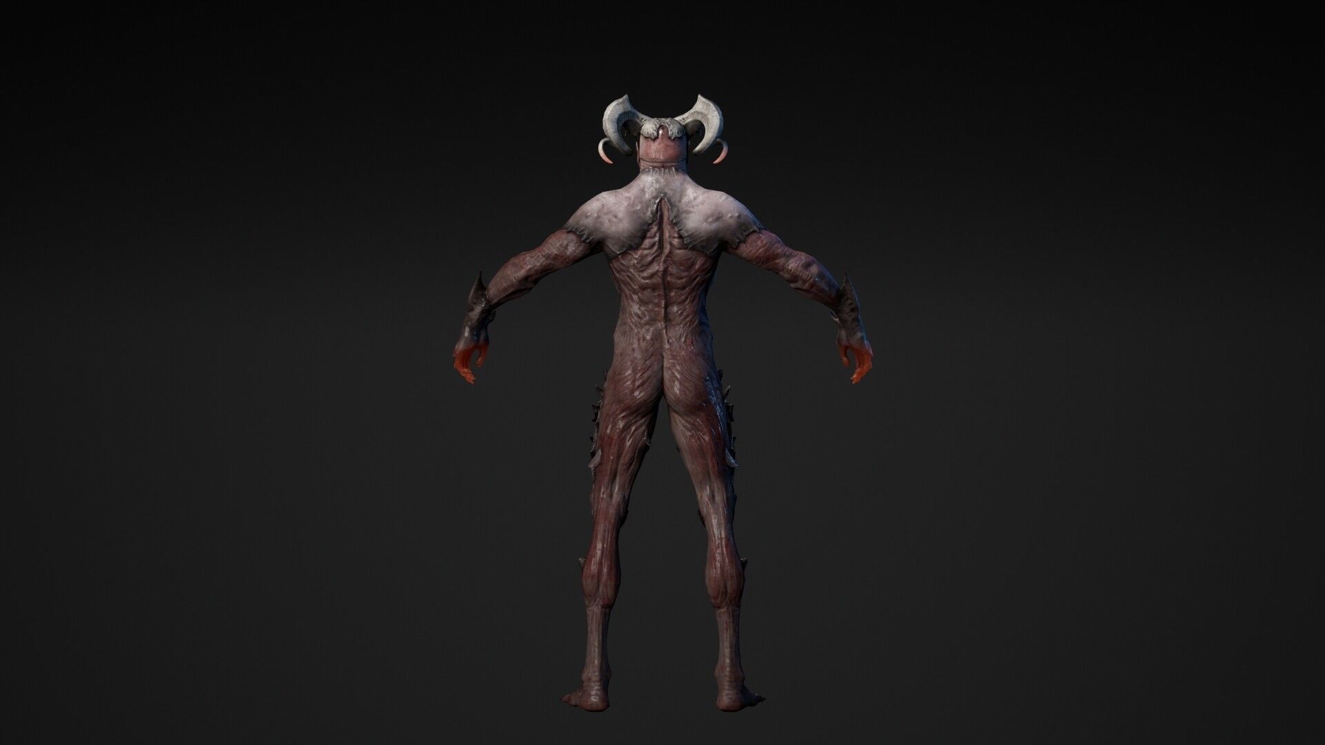 Demon  Low-poly 3D model_4