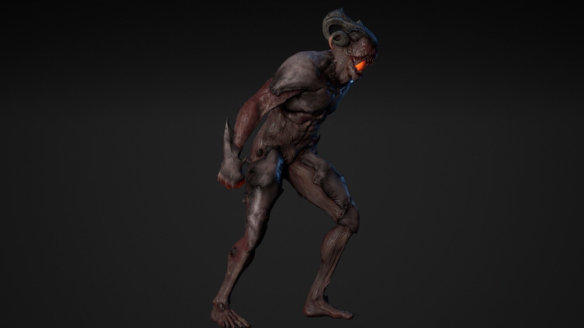 Demon  Low-poly 3D model_5