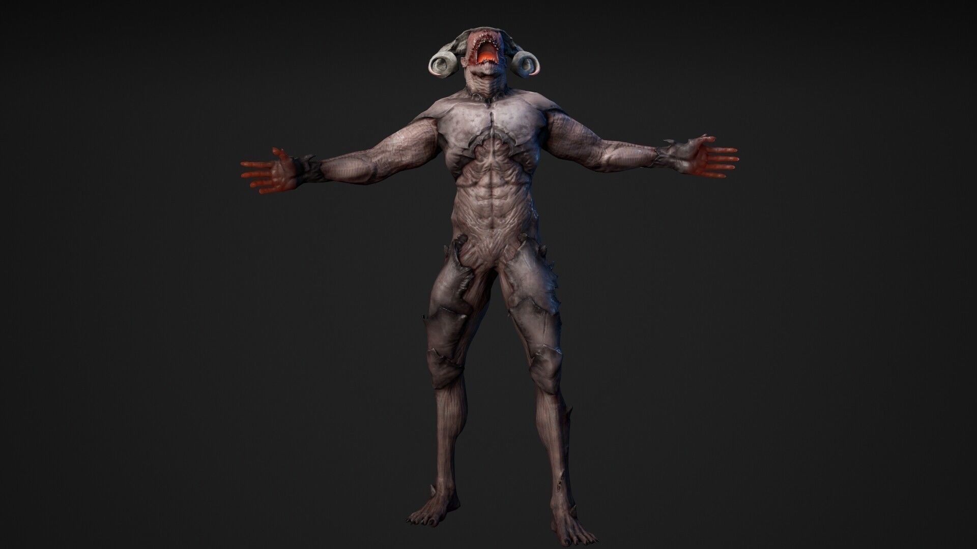 Demon  Low-poly 3D model_6