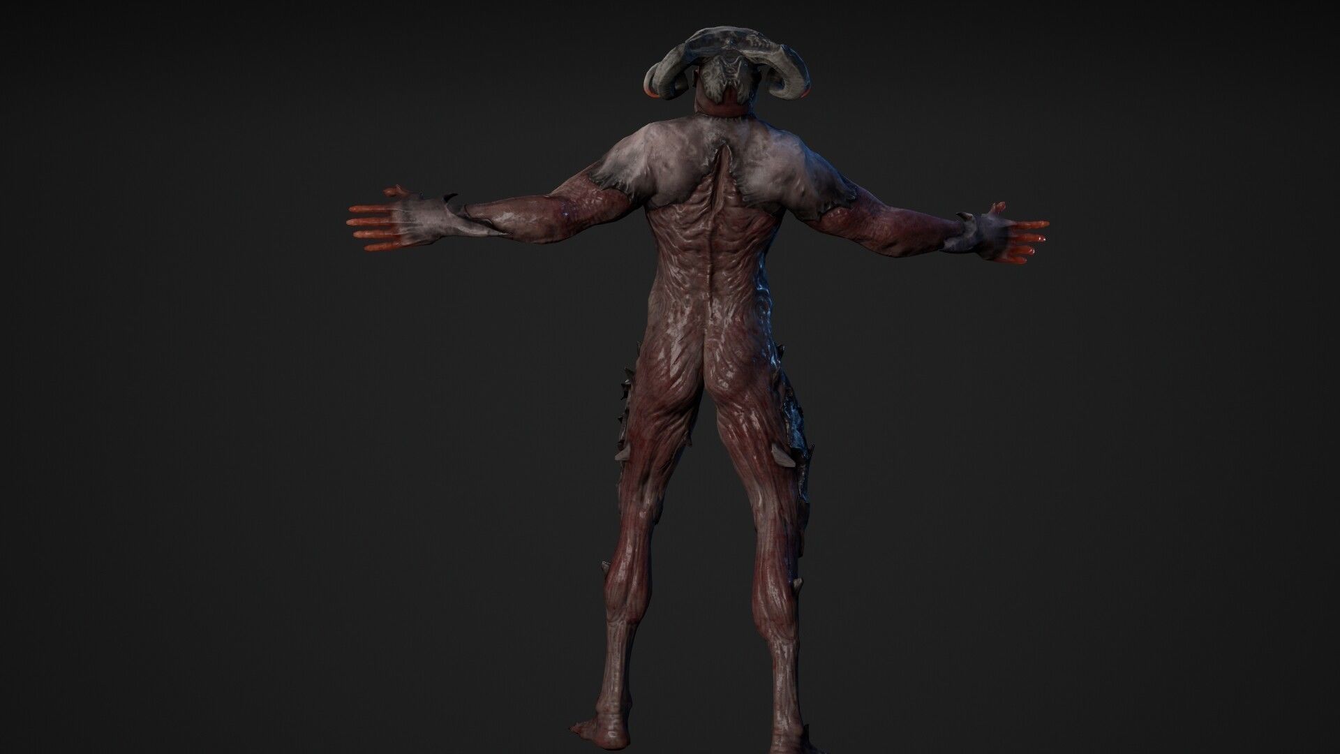 Demon  Low-poly 3D model_9
