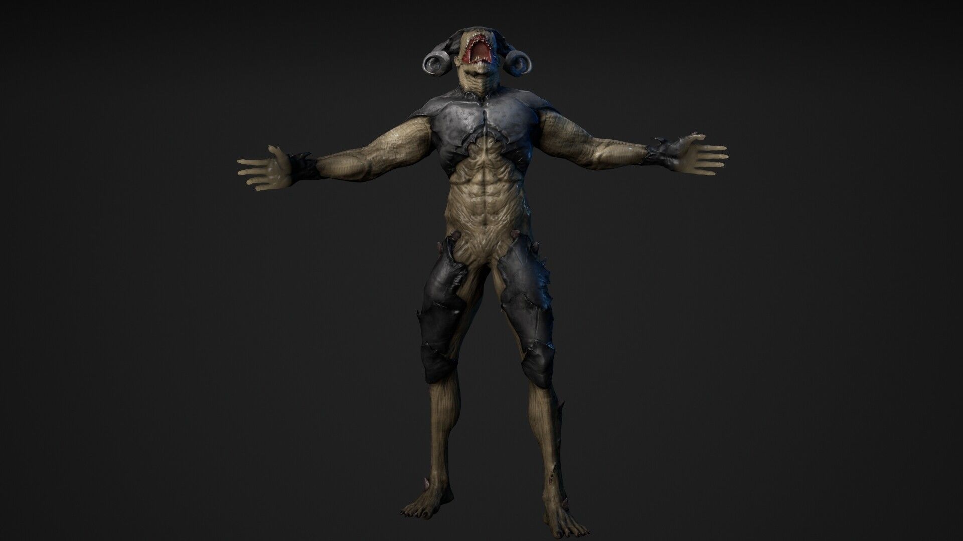 Demon  Low-poly 3D model_7