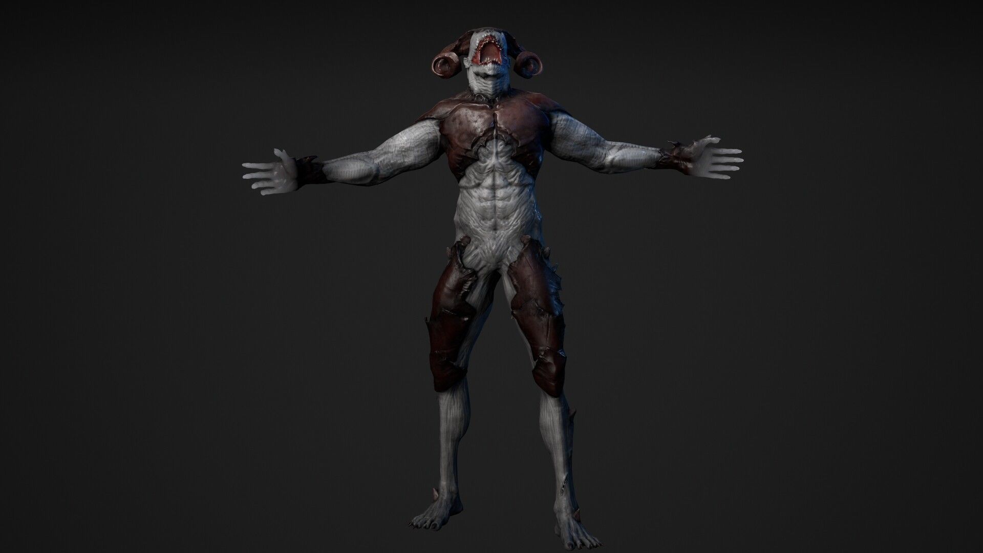 Demon  Low-poly 3D model_8