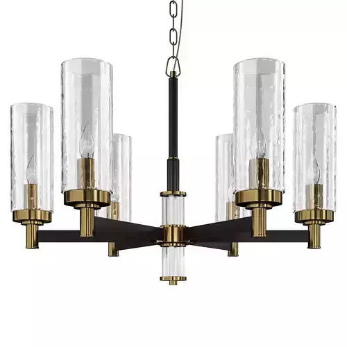 LIAISON TWO TIER black and brass Chandelier 6