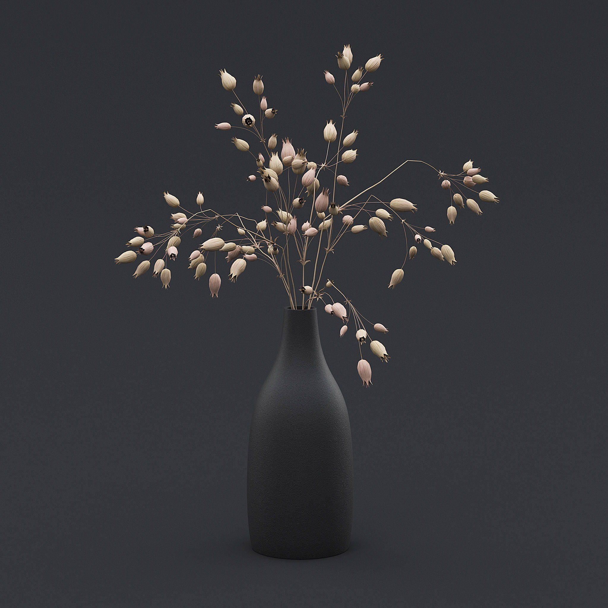 3D Dried Grass Flowers II 3D model_1