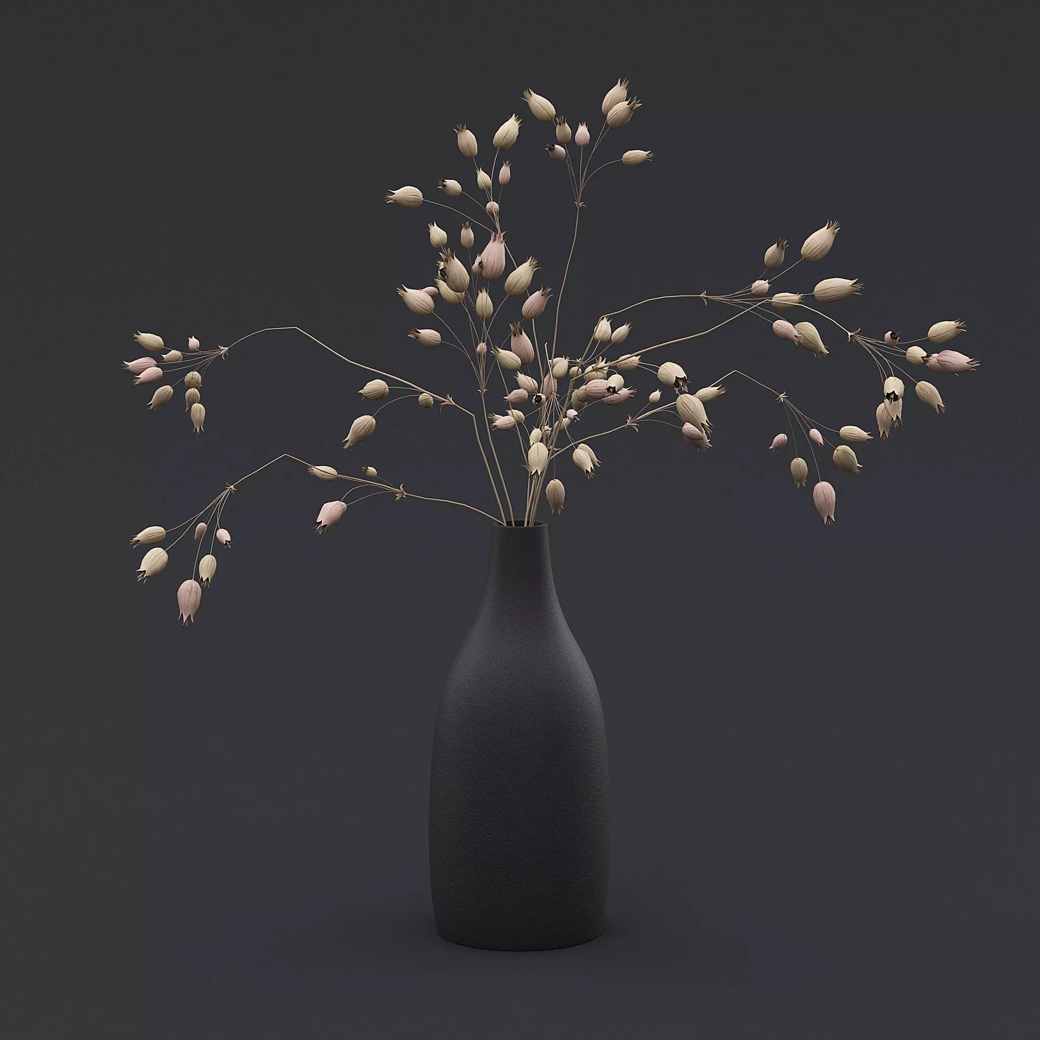 3D Dried Grass Flowers II 3D model_0