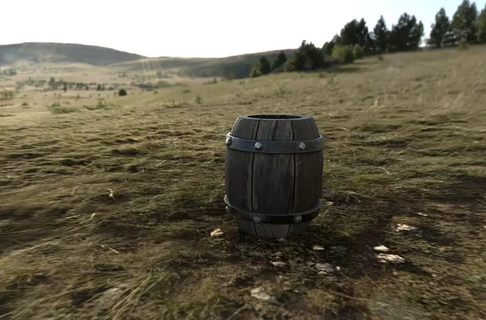 Barrel Free low-poly 3D model