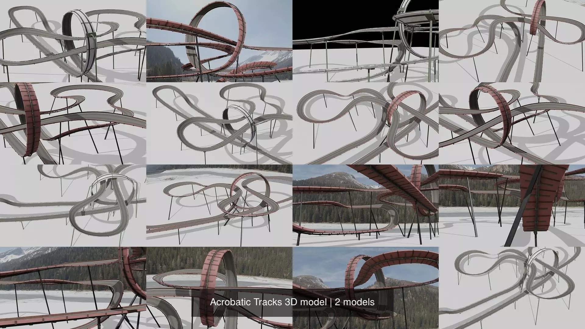 Acrobatic Tracks 3D model 3D Model Collection_1
