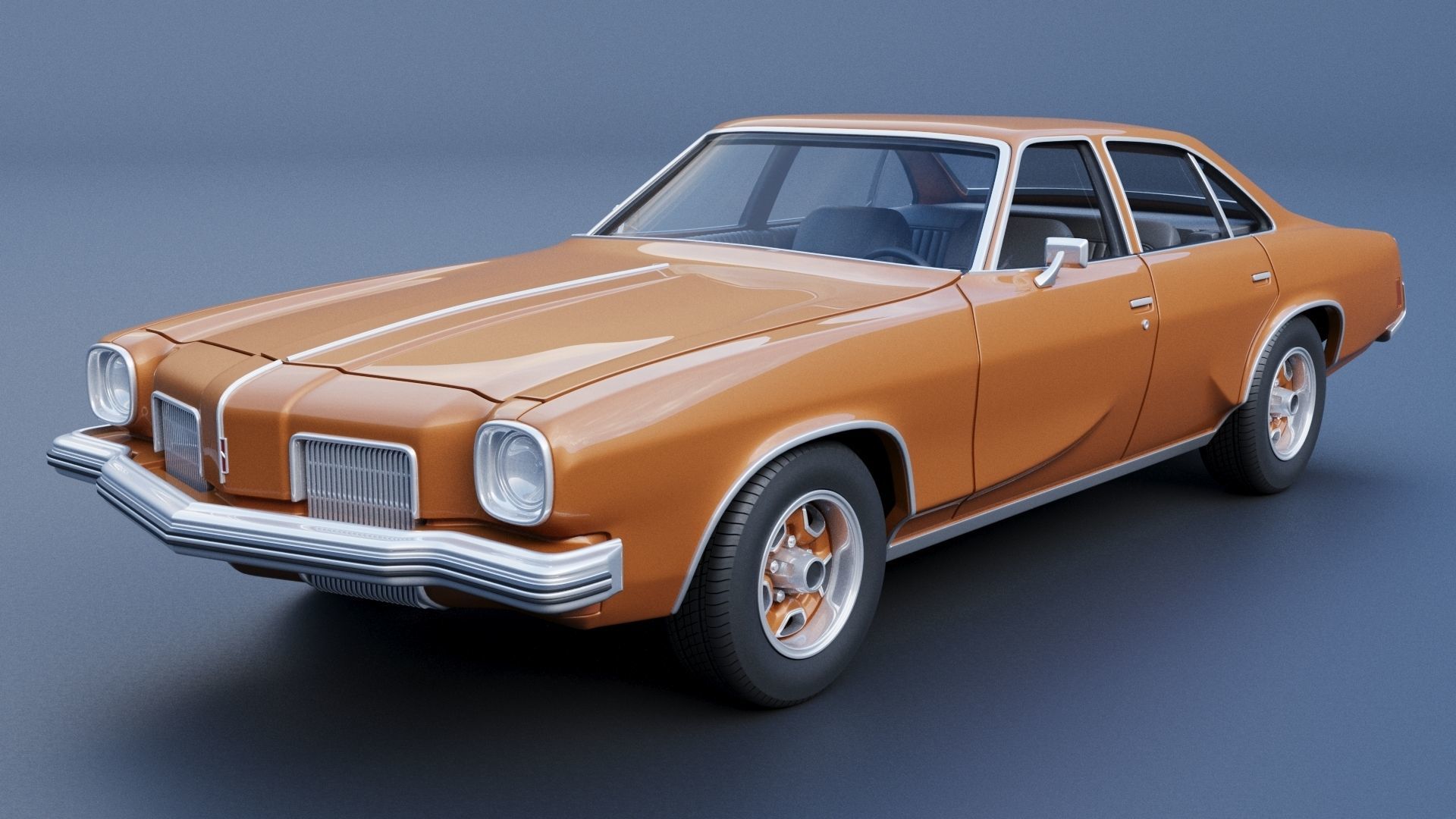 Oldsmobile Cutlass Salon 1973 3D print model_2