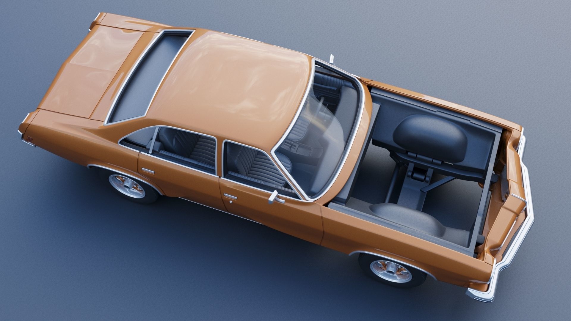 Oldsmobile Cutlass Salon 1973 3D print model_11