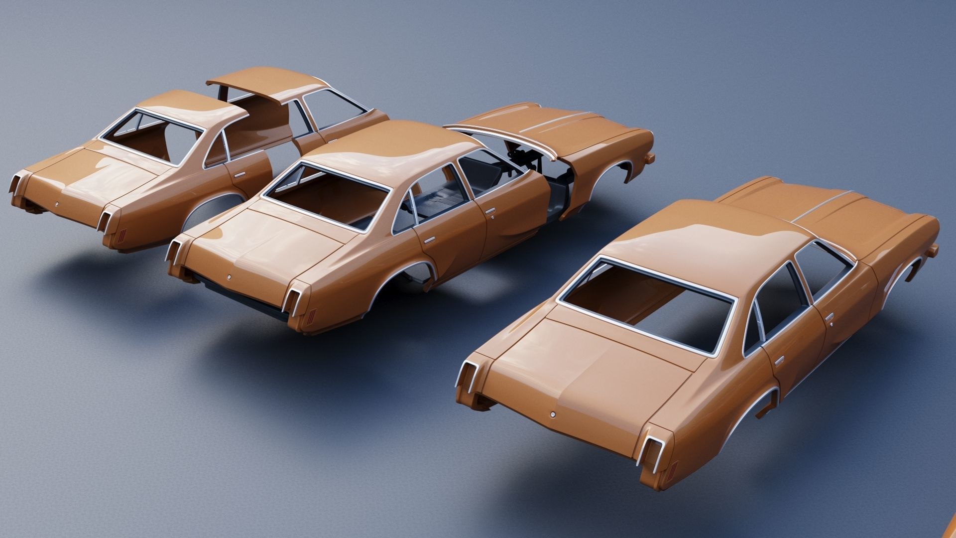 Oldsmobile Cutlass Salon 1973 3D print model_15