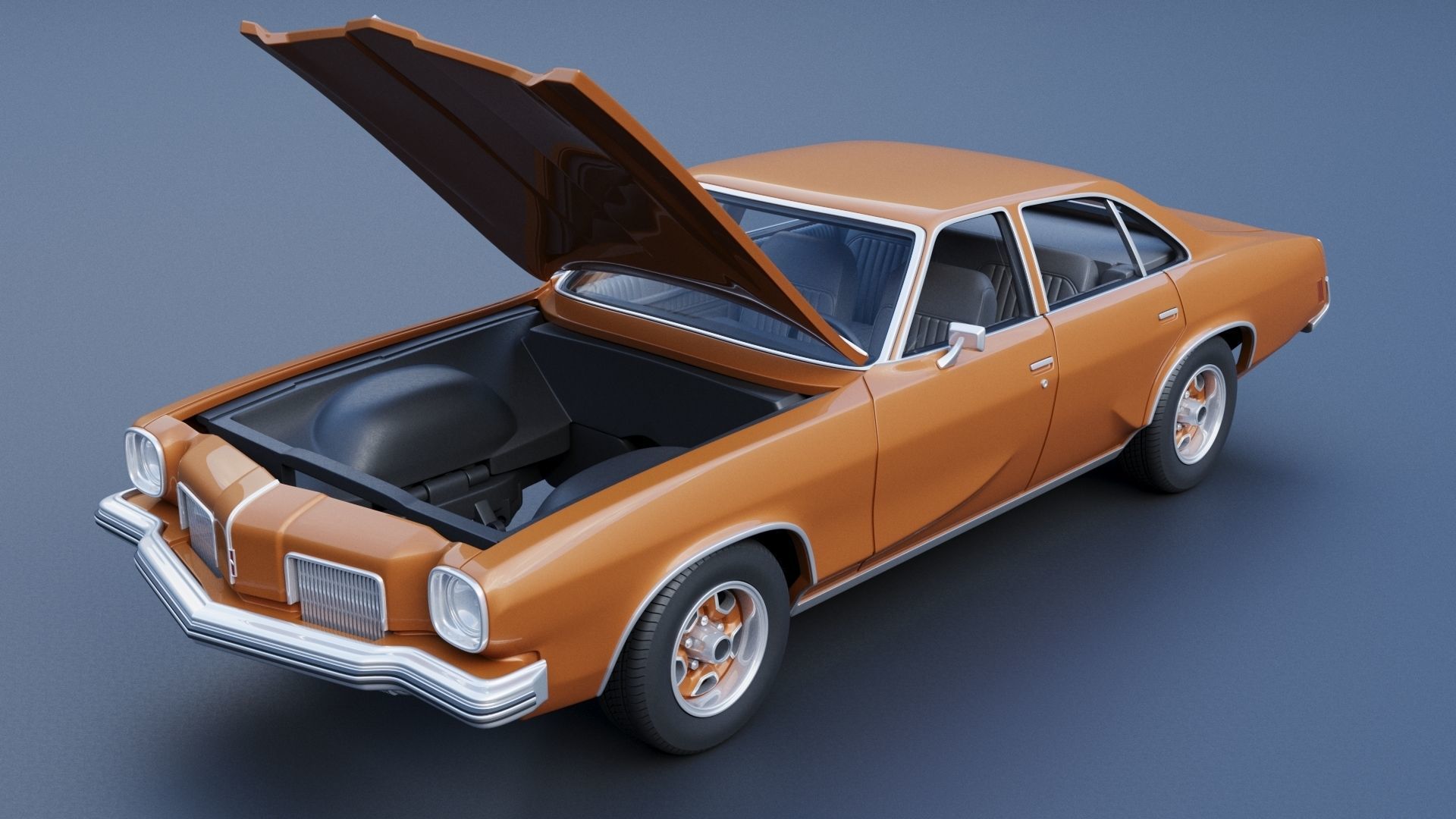 Oldsmobile Cutlass Salon 1973 3D print model_10