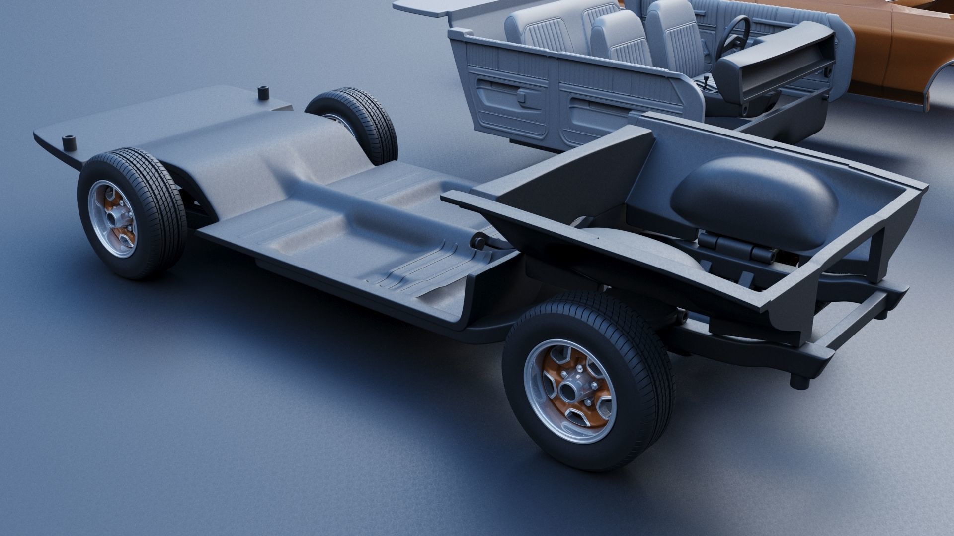 Oldsmobile Cutlass Salon 1973 3D print model_22