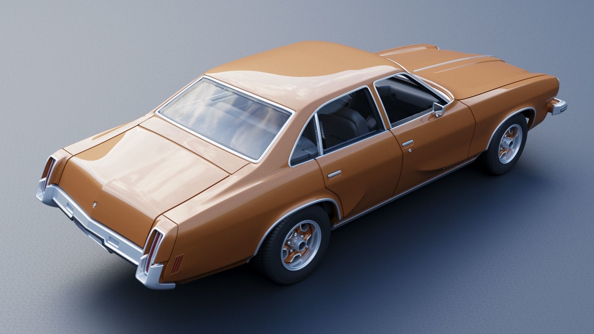 Oldsmobile Cutlass Salon 1973 3D print model_6