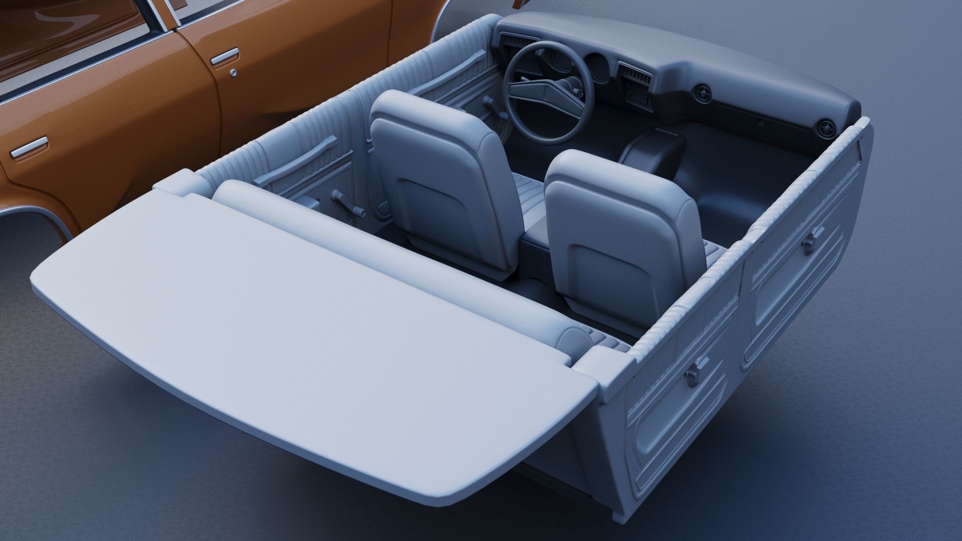 Oldsmobile Cutlass Salon 1973 3D print model_20