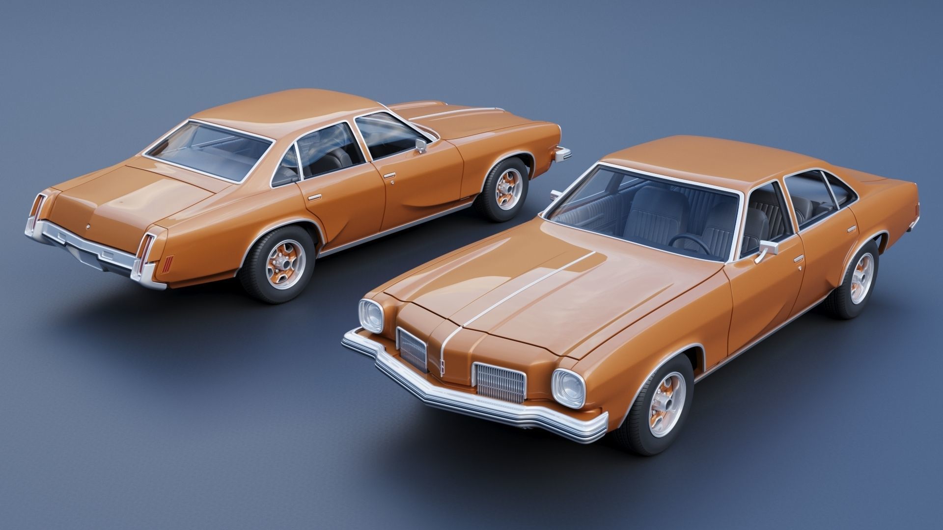 Oldsmobile Cutlass Salon 1973 3D print model_1