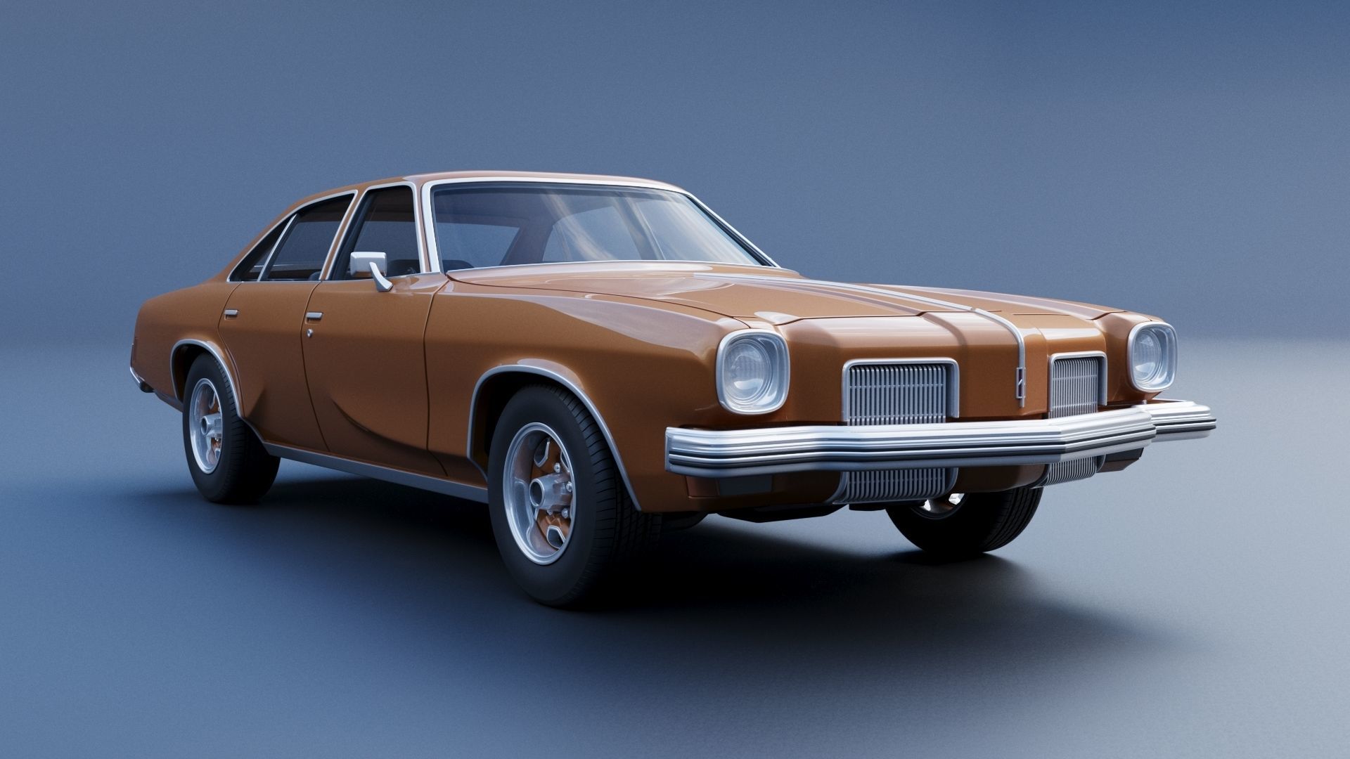 Oldsmobile Cutlass Salon 1973 3D print model_8