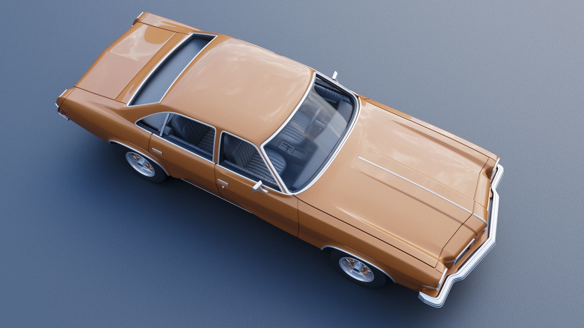 Oldsmobile Cutlass Salon 1973 3D print model_9