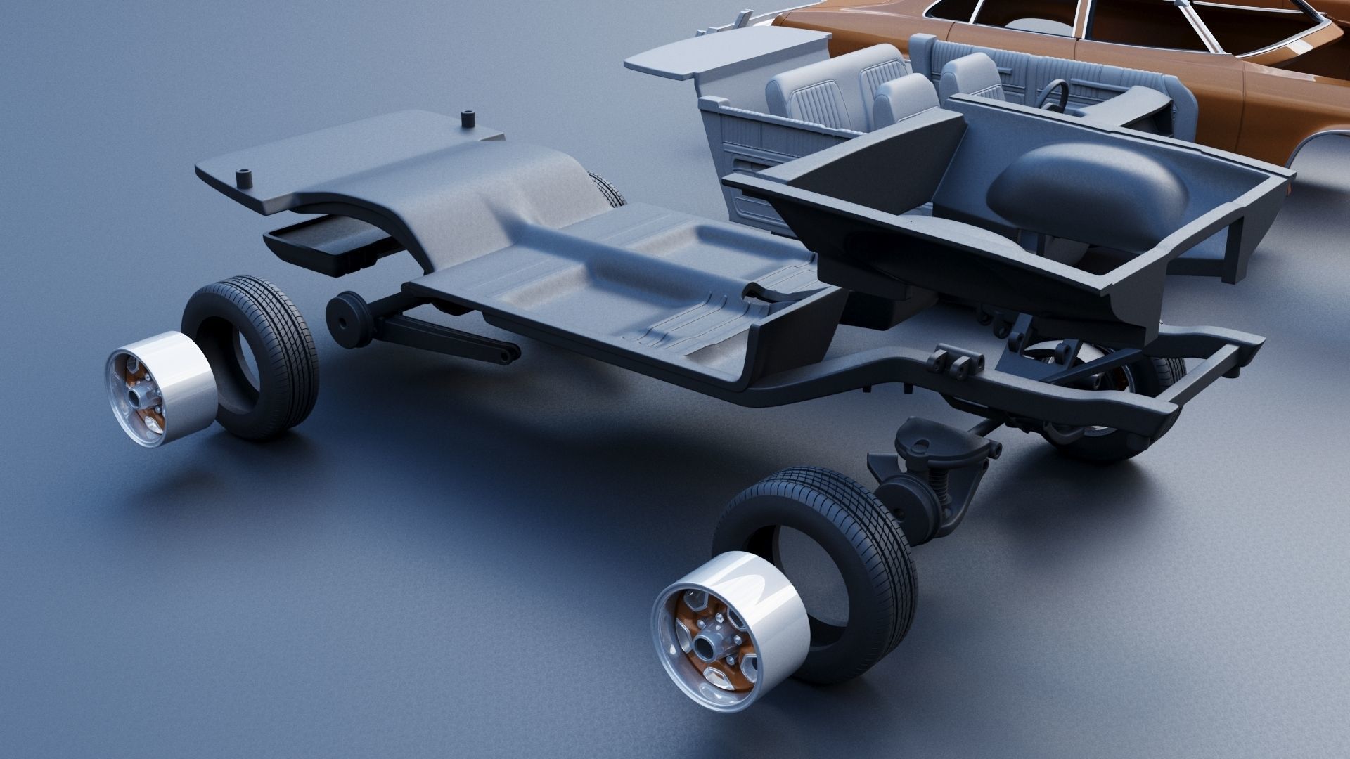 Oldsmobile Cutlass Salon 1973 3D print model_23