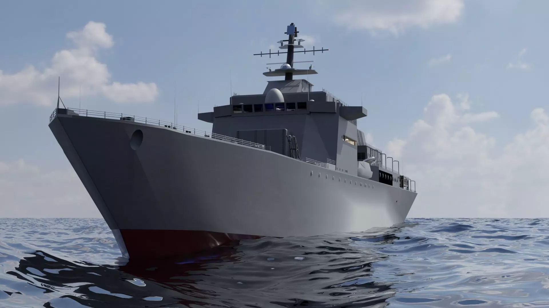 Large Research Ship 3D model_0