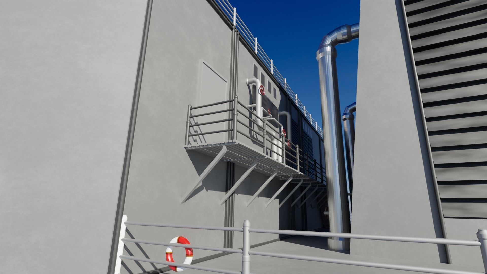 Large Research Ship 3D model_4