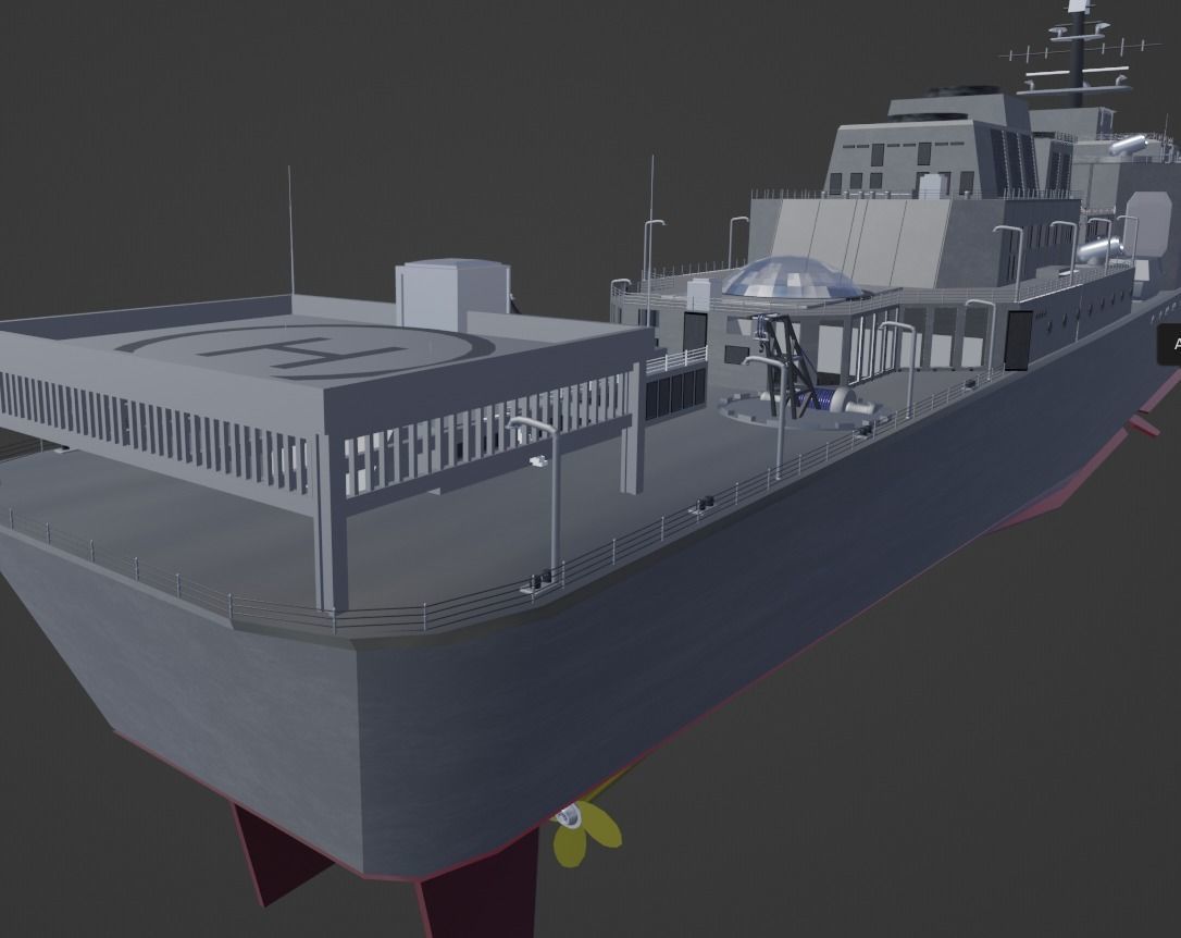 Large Research Ship 3D model_10