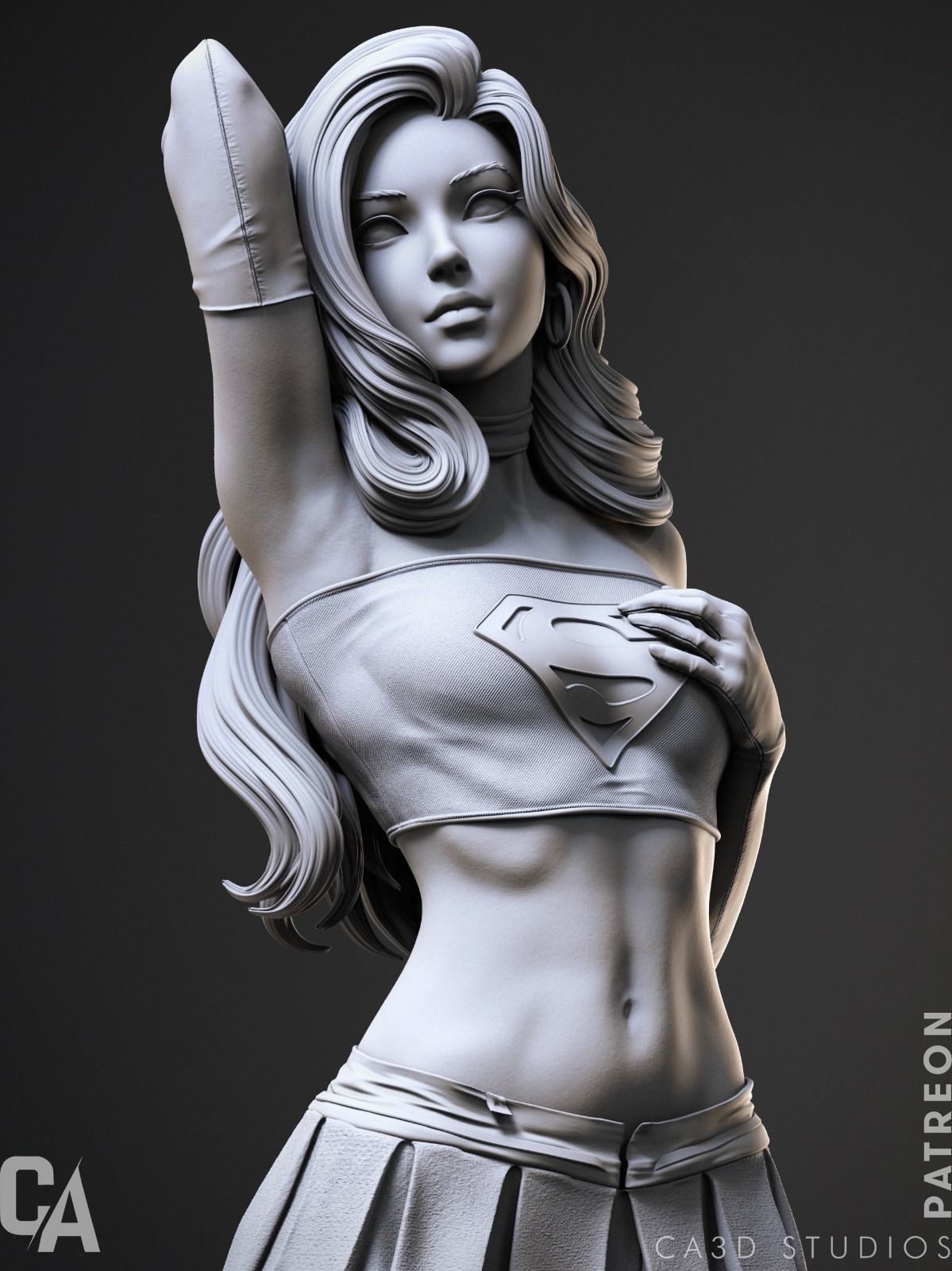 Supergirl 3D Print 3D print model_5