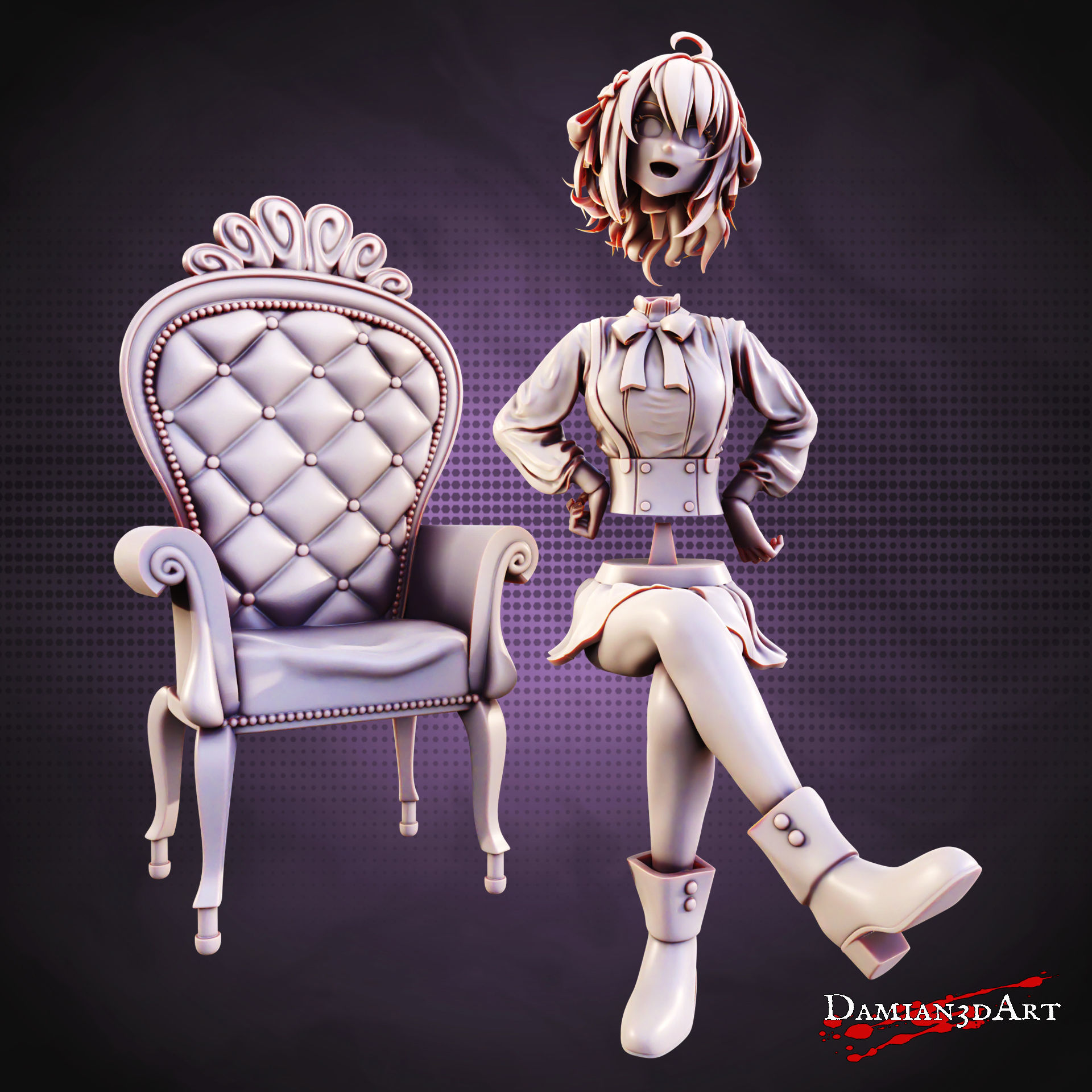 Lily Spy Classroom STL 3D Model  3D print model_3