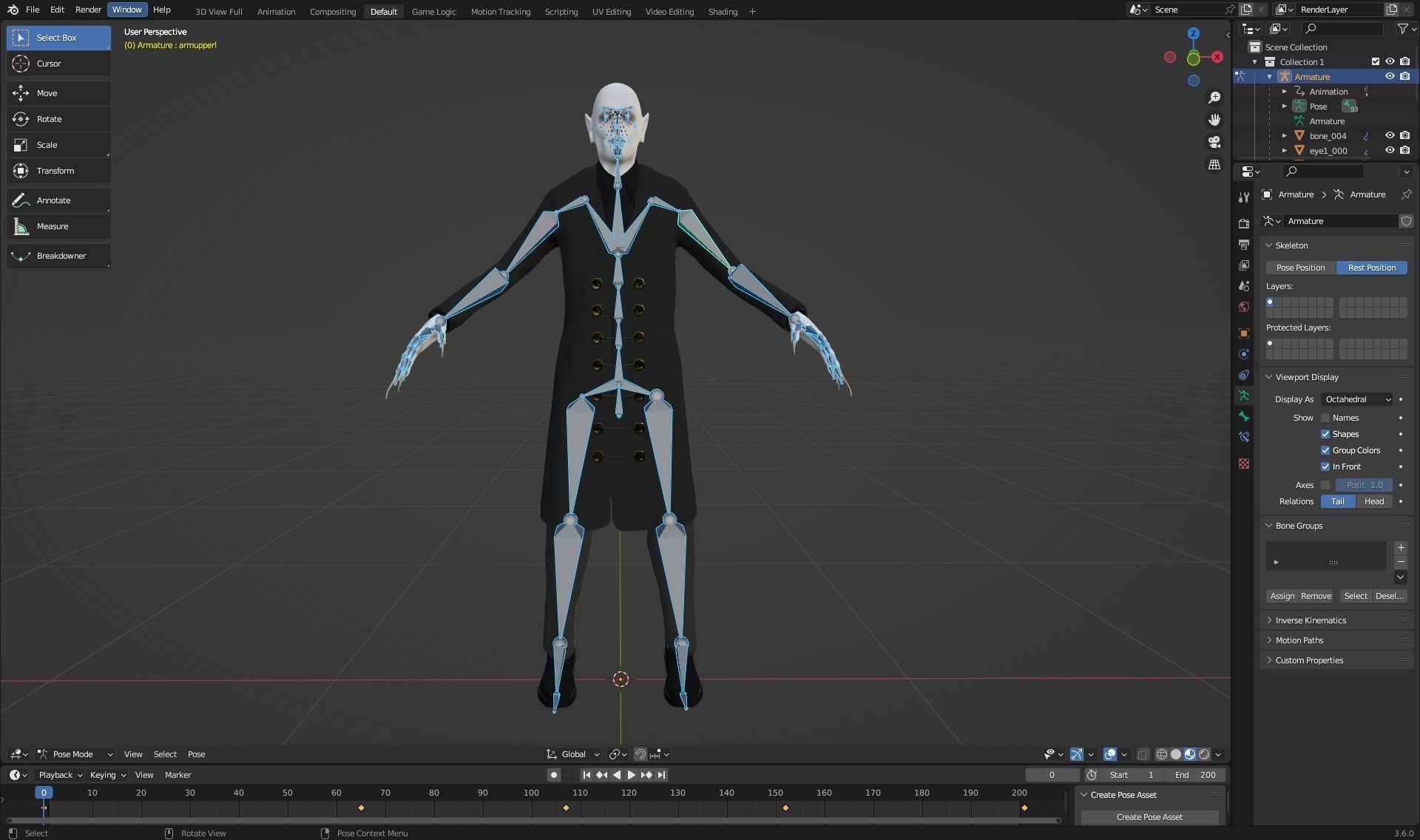 Vampire Low-poly 3D model_15