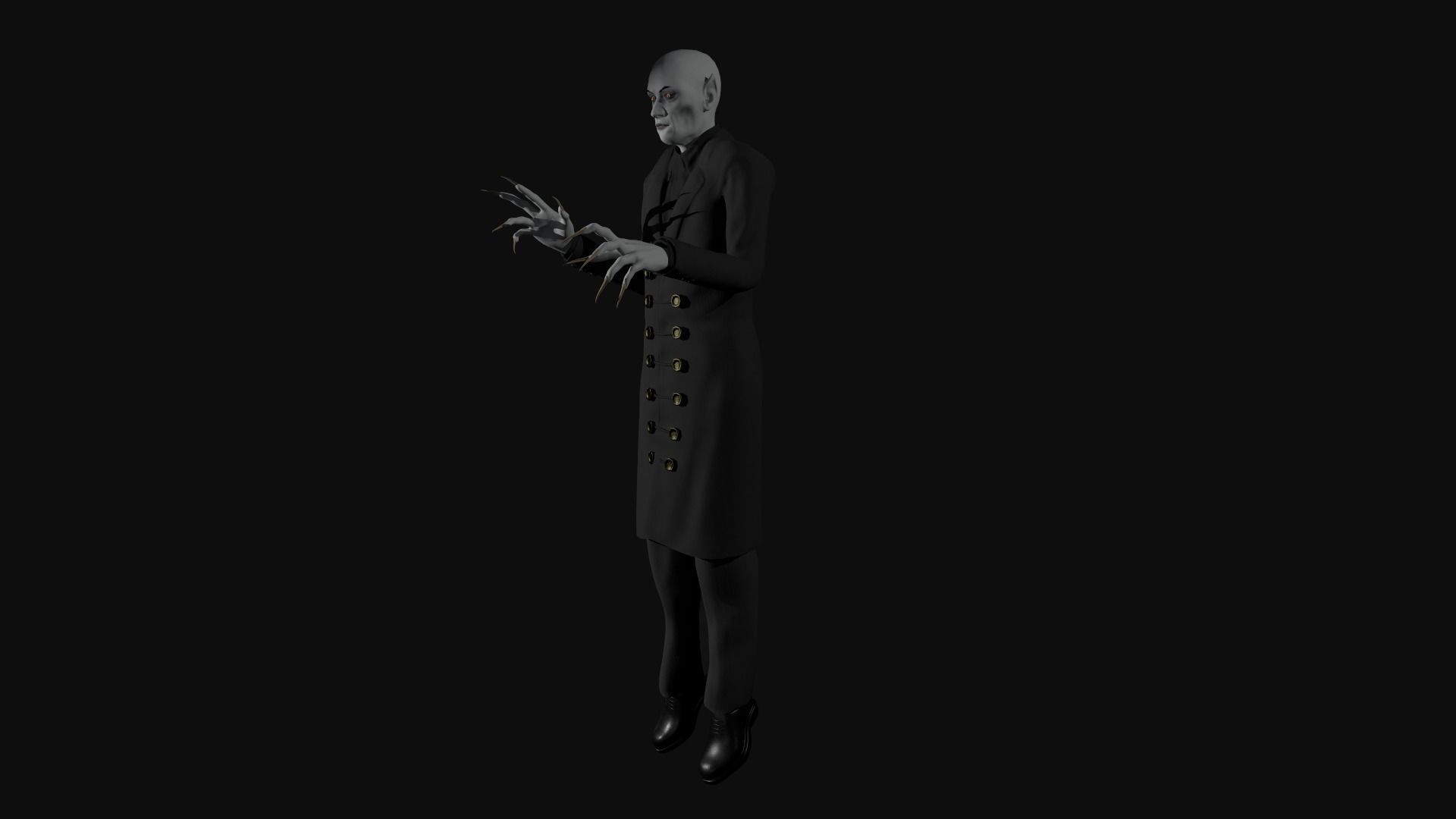 Vampire Low-poly 3D model_6