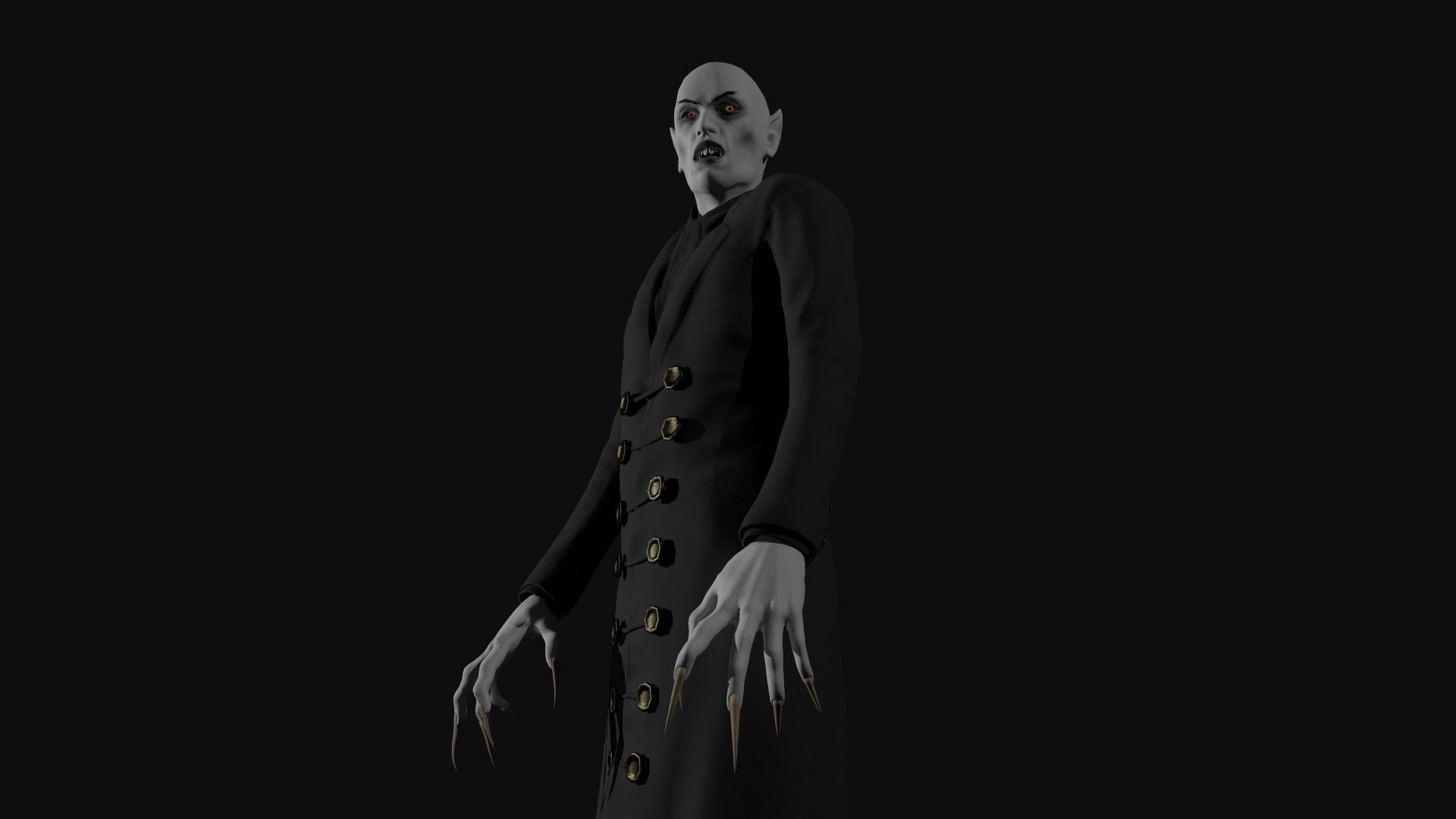 Vampire Low-poly 3D model_5
