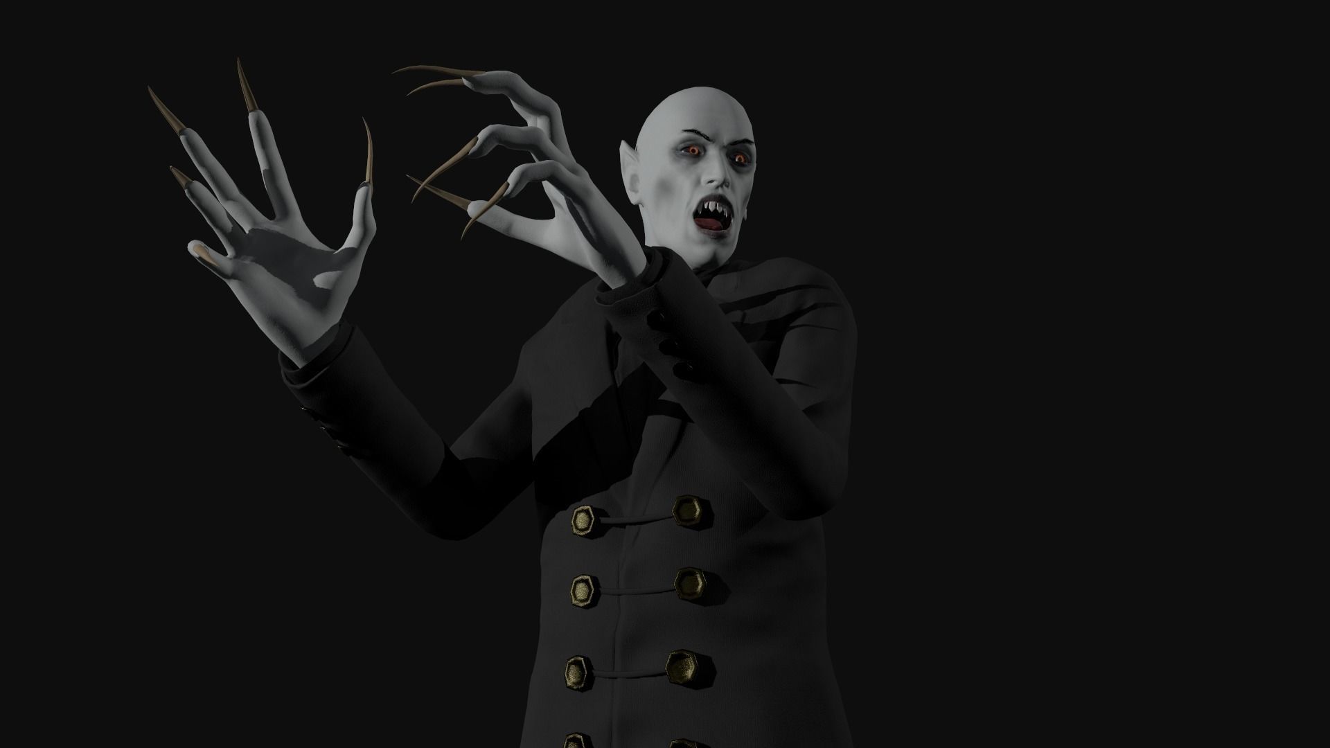 Vampire Low-poly 3D model_9