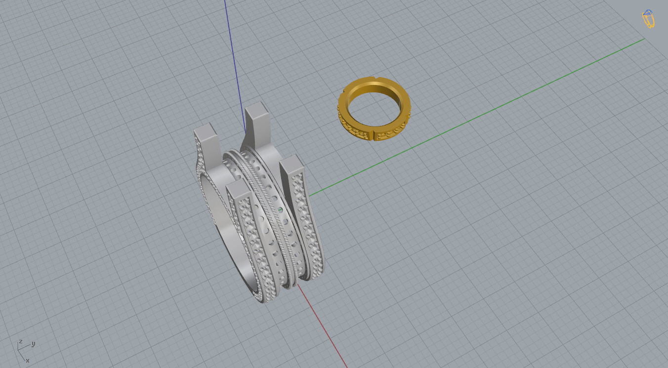 Ring with 3ct Stone 3D print model_5