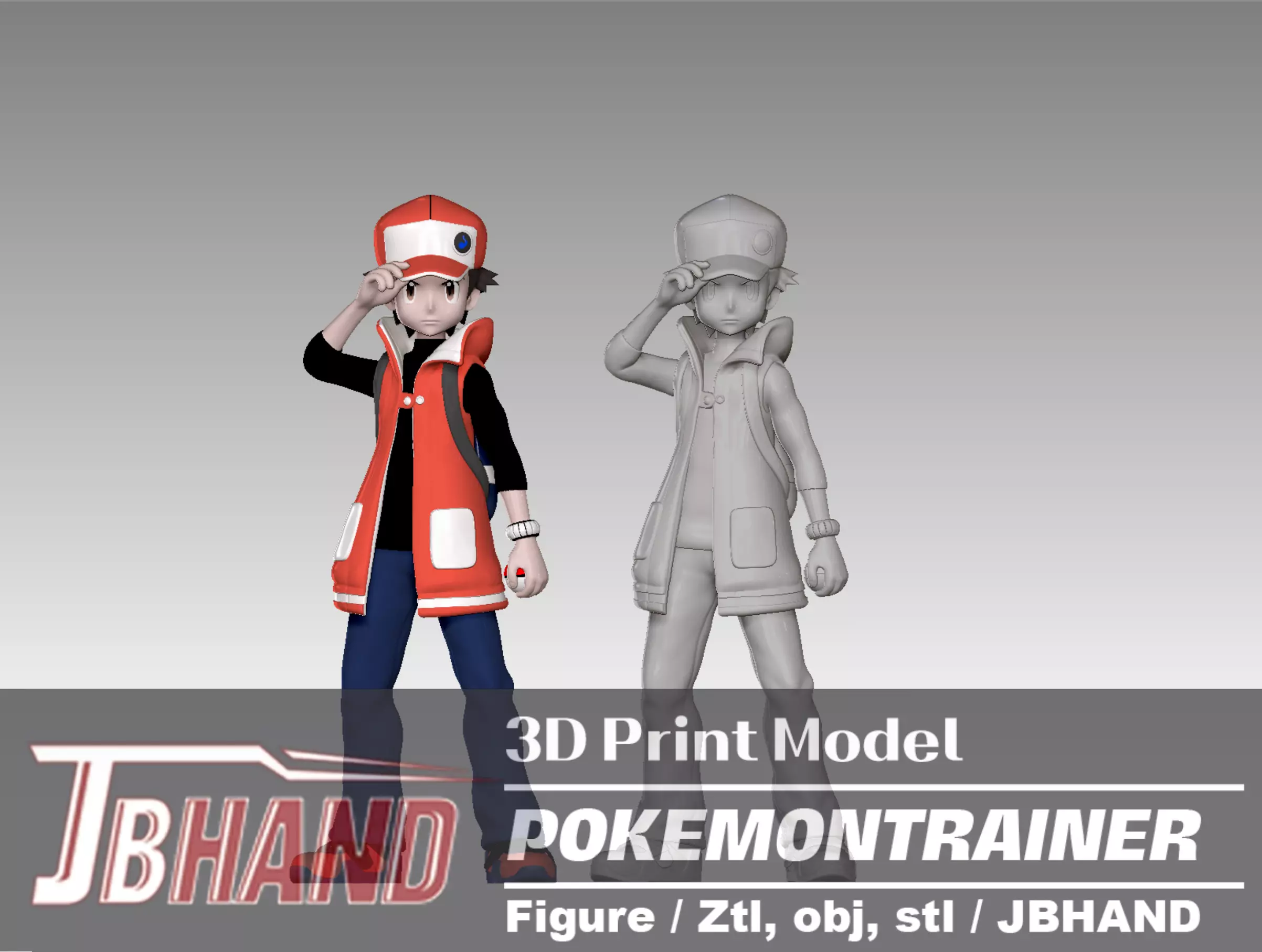 POKEMON MASTERS RED 3D print model_0