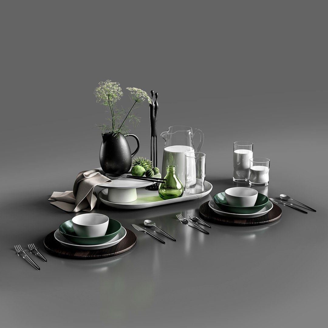 Table setting 3D model_4