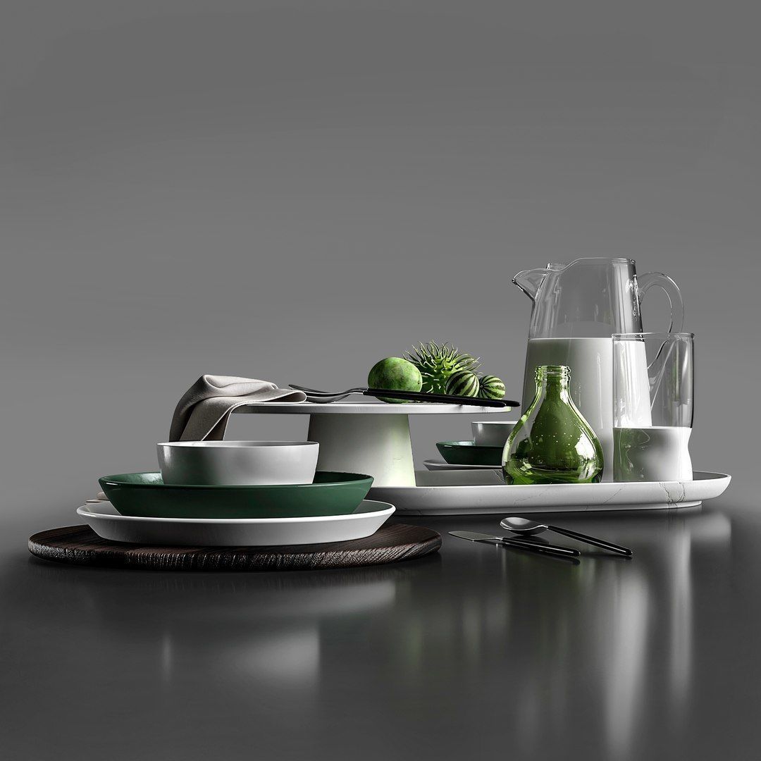 Table setting 3D model_3