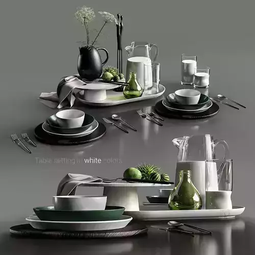 Table setting 3D model