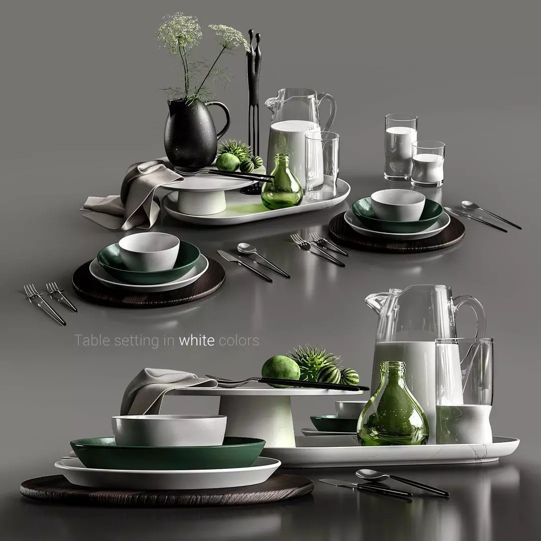 Table setting 3D model_0