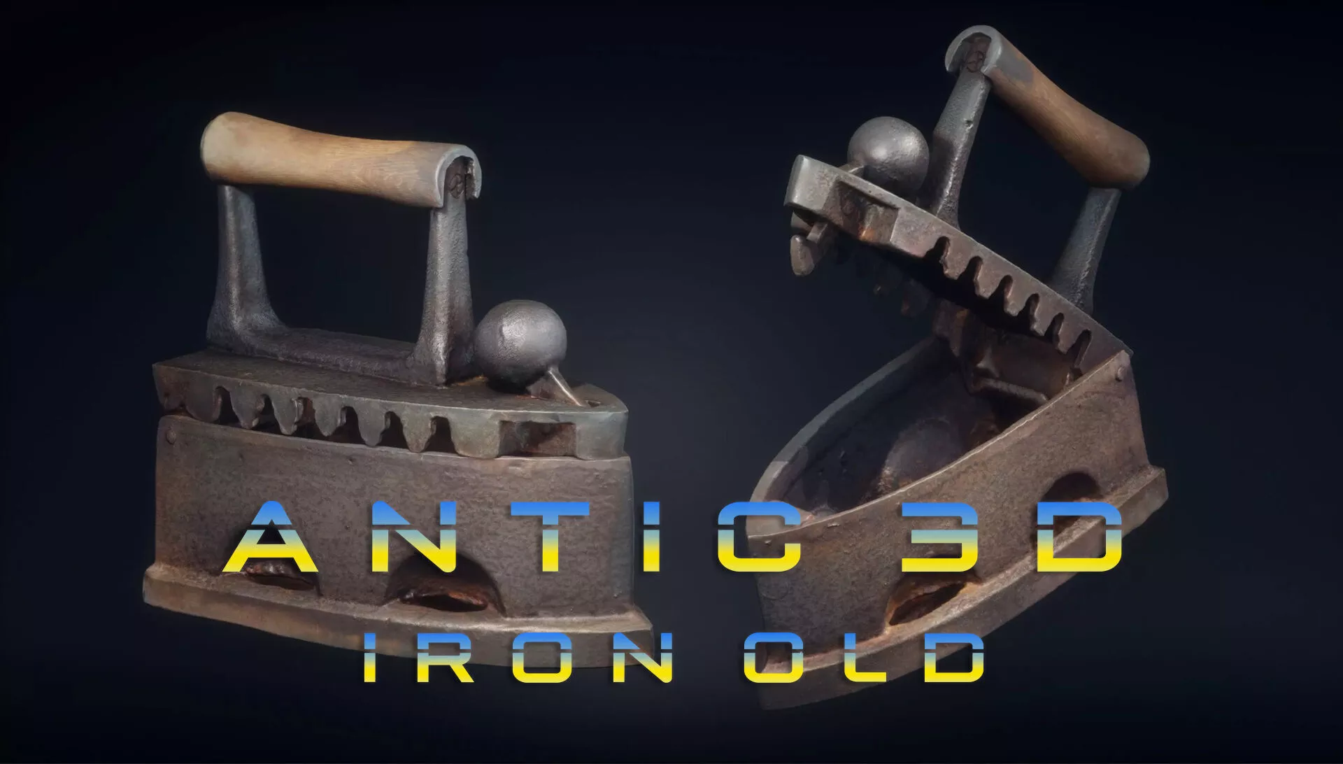 Iron Old Low-poly 3D model
