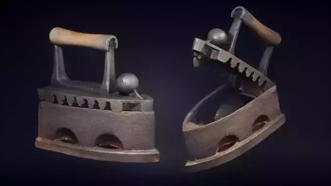 Iron Old Low-poly 3D model
