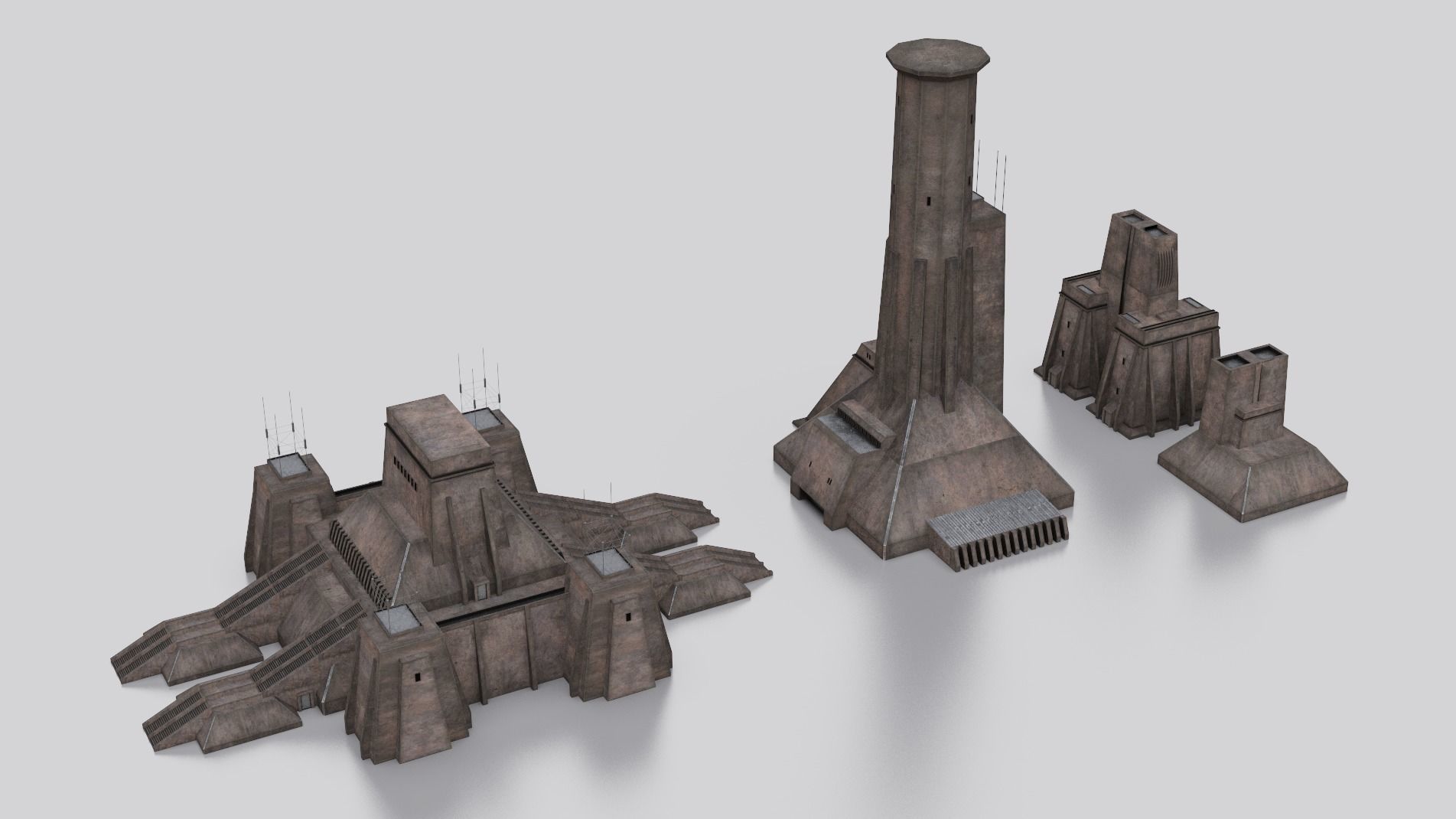 Dune Kitbash 3D Asset Model Collection Low-poly 3D model_59