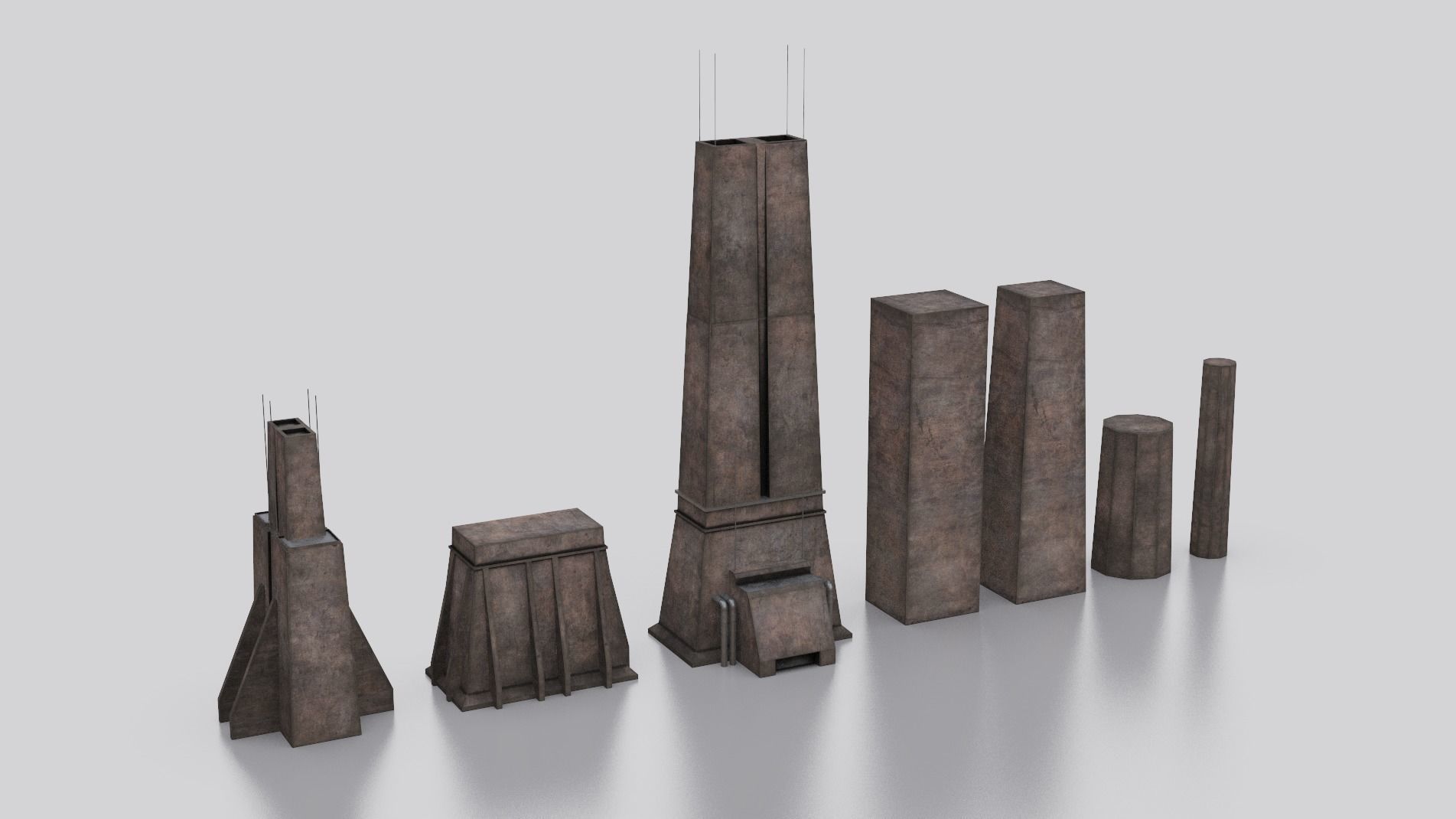 Dune Kitbash 3D Asset Model Collection Low-poly 3D model_42