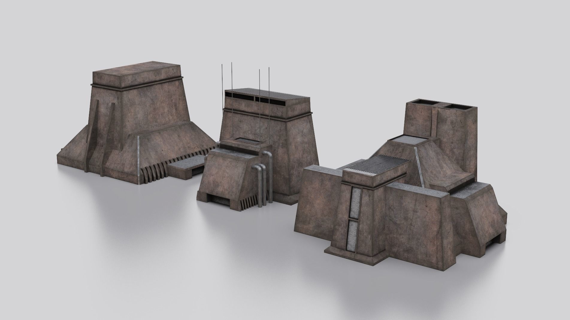 Dune Kitbash 3D Asset Model Collection Low-poly 3D model_31