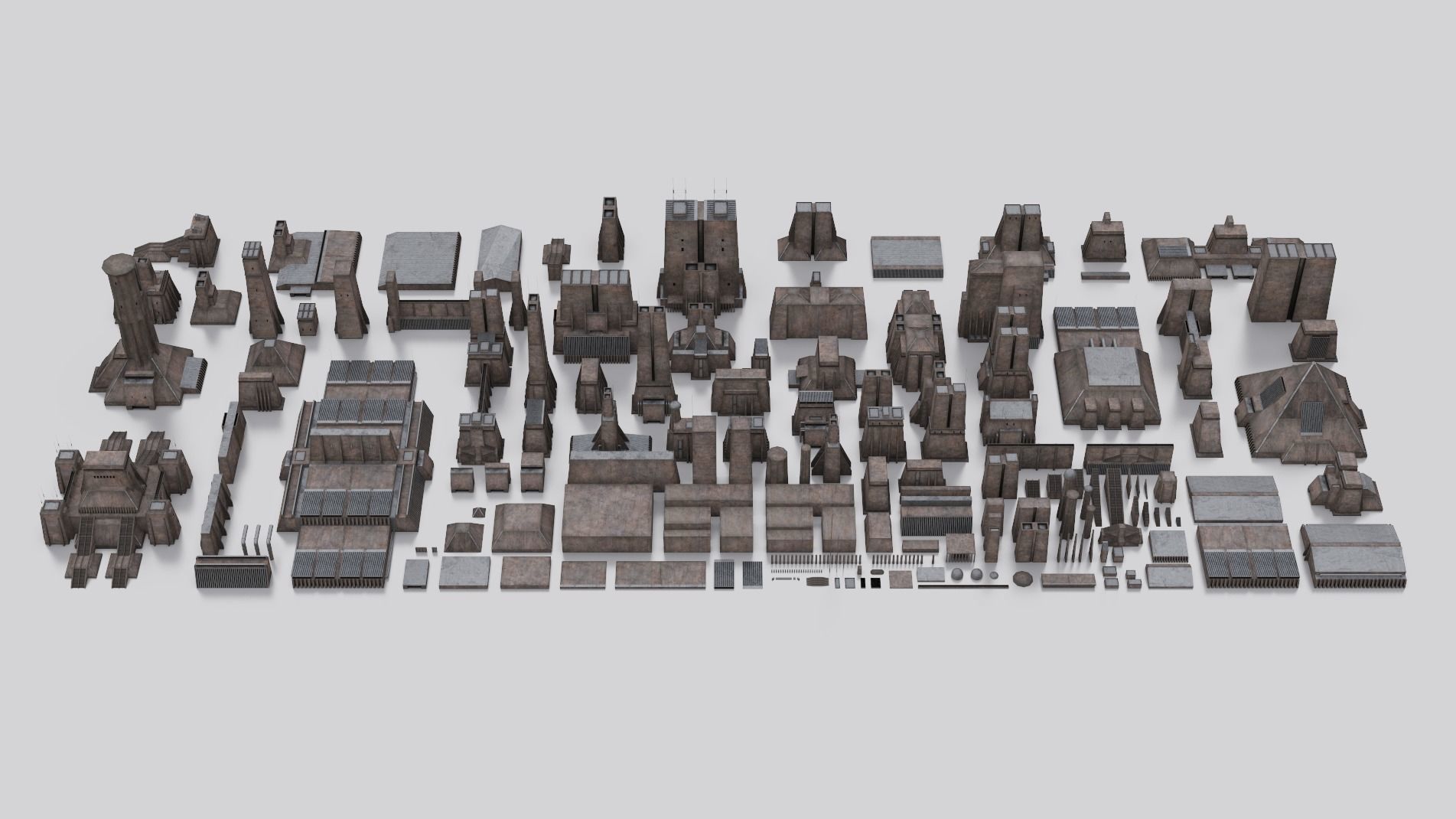 Dune Kitbash 3D Asset Model Collection Low-poly 3D model_4