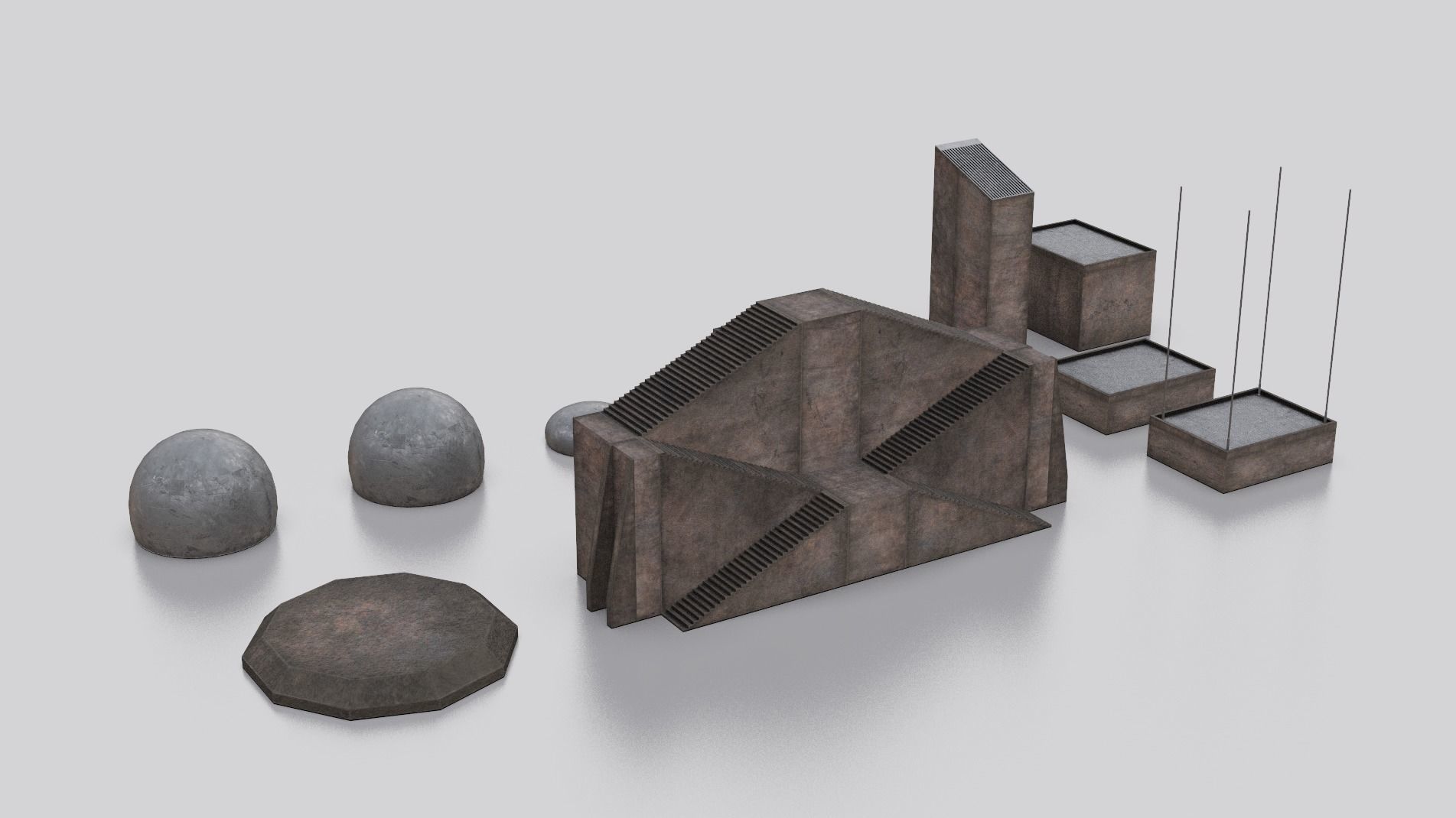 Dune Kitbash 3D Asset Model Collection Low-poly 3D model_16