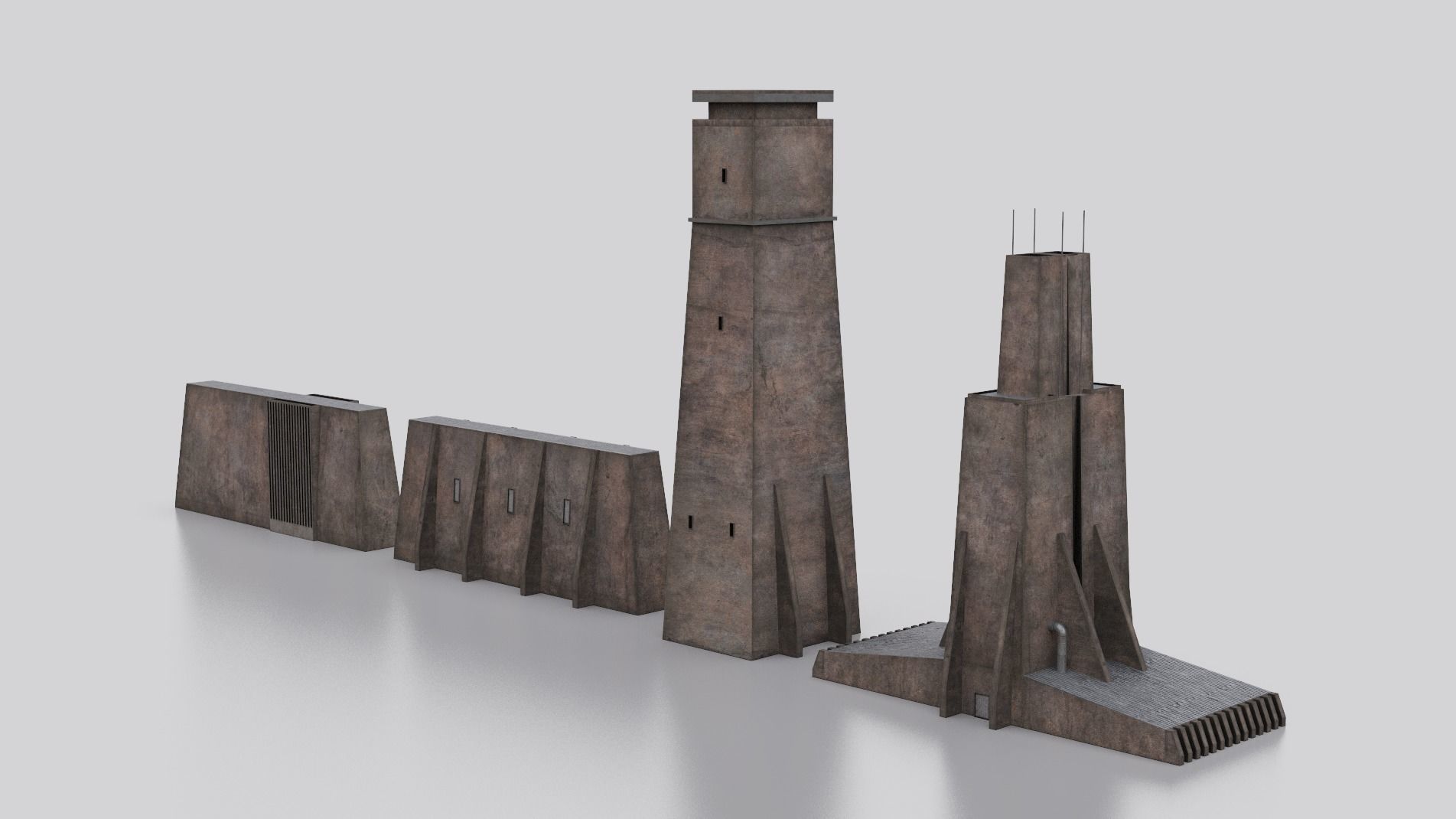 Dune Kitbash 3D Asset Model Collection Low-poly 3D model_52