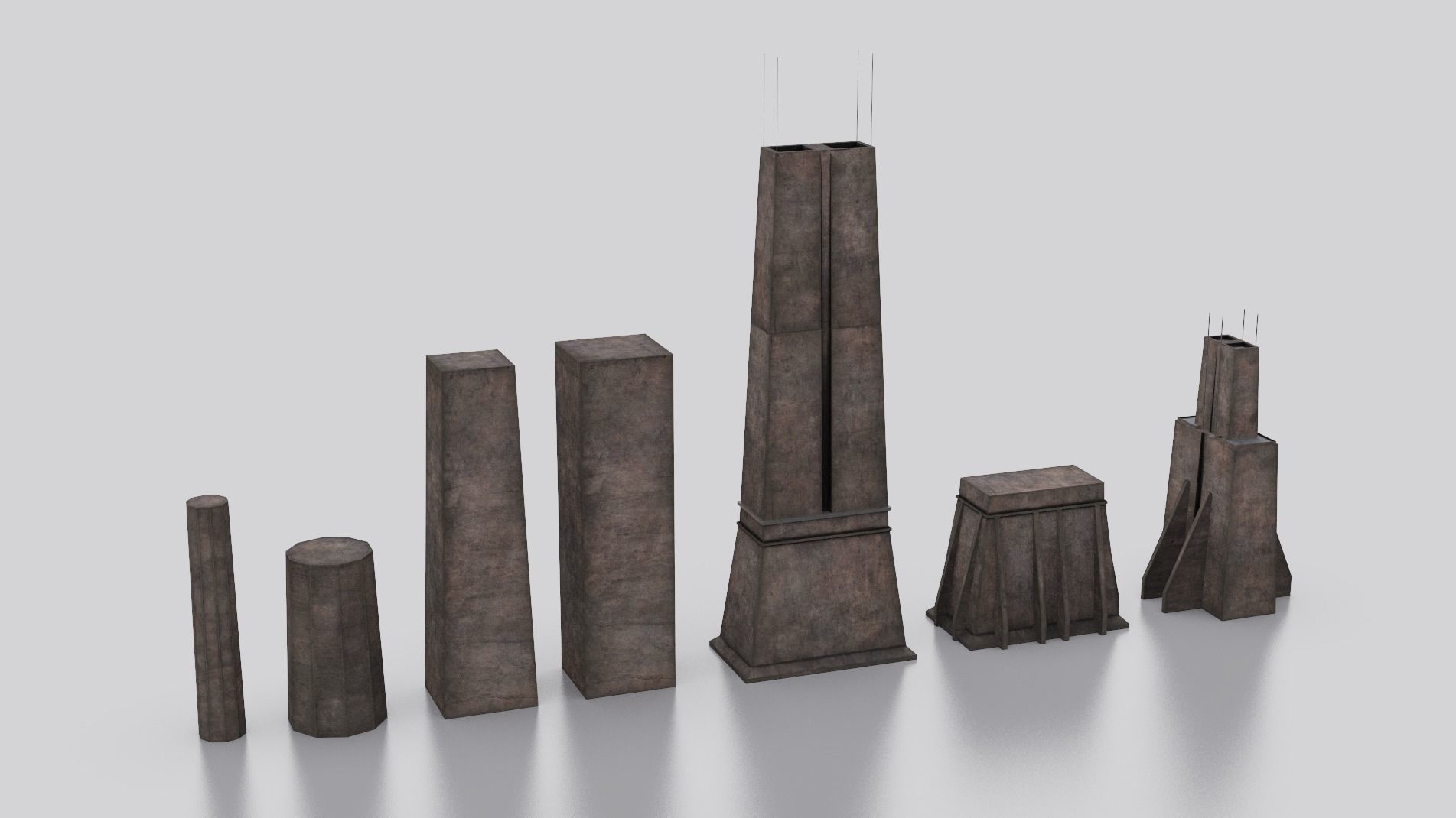 Dune Kitbash 3D Asset Model Collection Low-poly 3D model_41